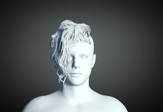 D Hair style for Man 81 3D model 3D print model