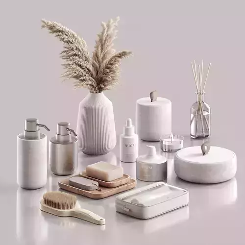 Decorative bathroom set 3D model