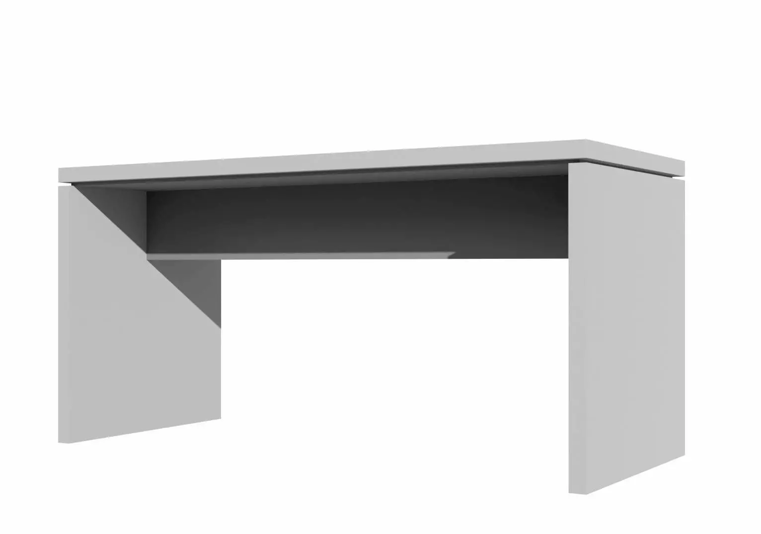 Desk-GRAY desk with top Free low-poly 3D model