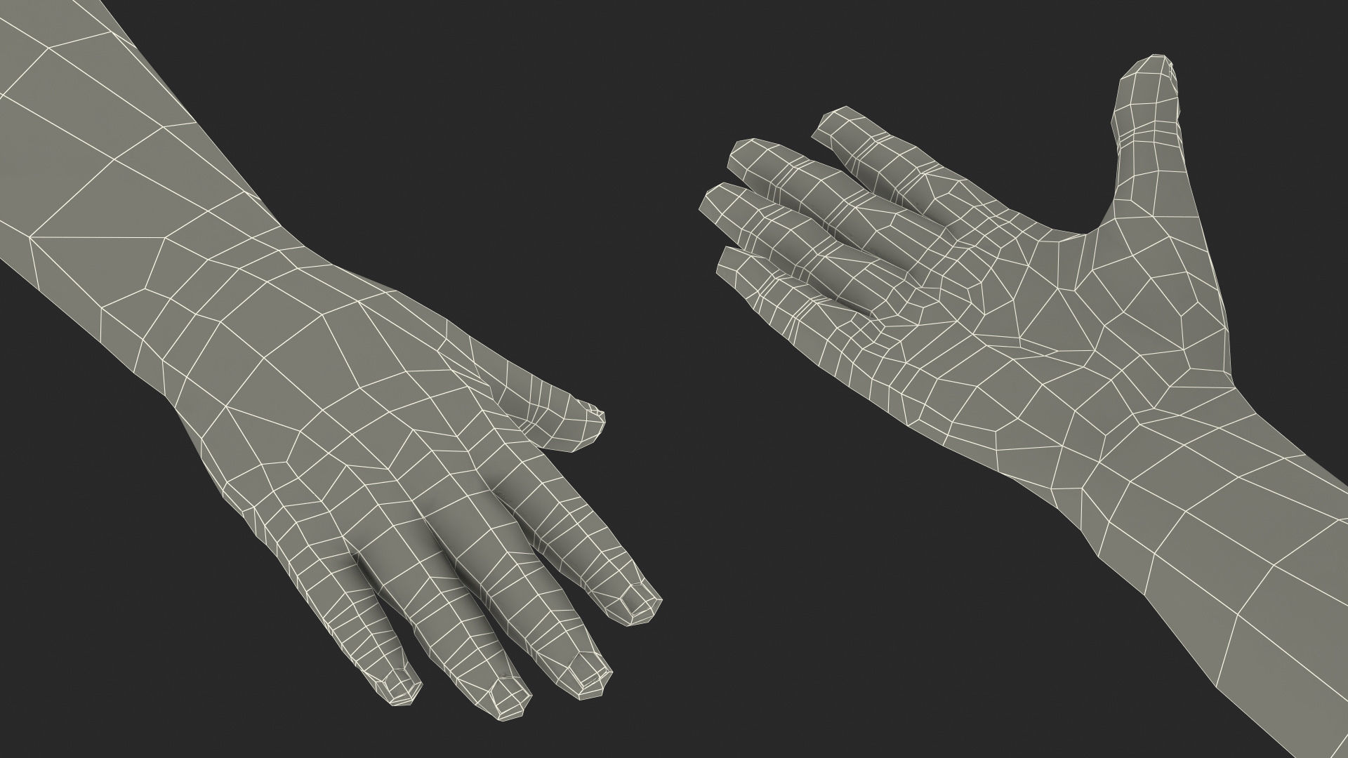 Child Girl T-pose 3D model_23