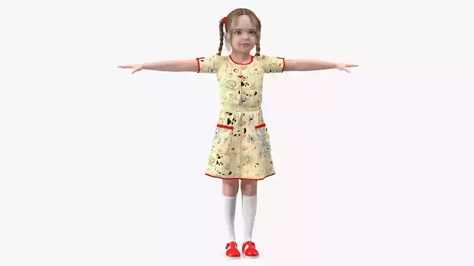 Child Girl T-pose