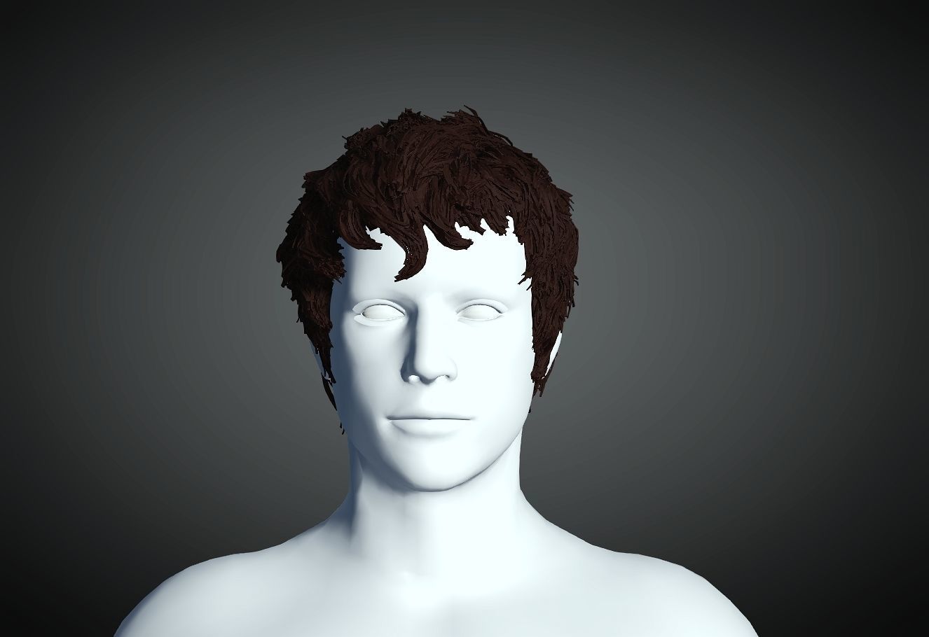 3D Hair style for Man 82 3D model 3D print model_2