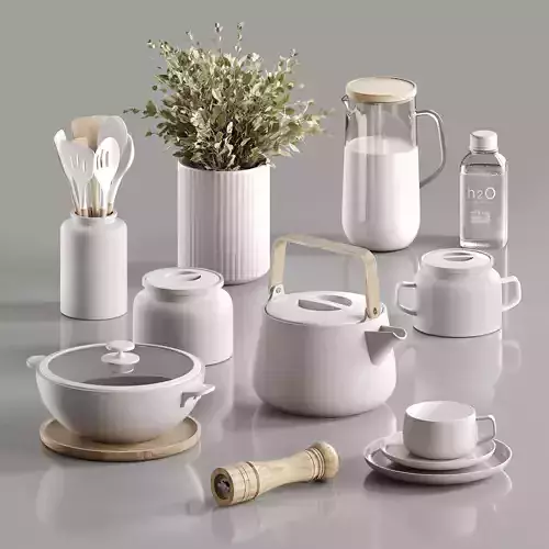 Decorative kitchen set 3D model