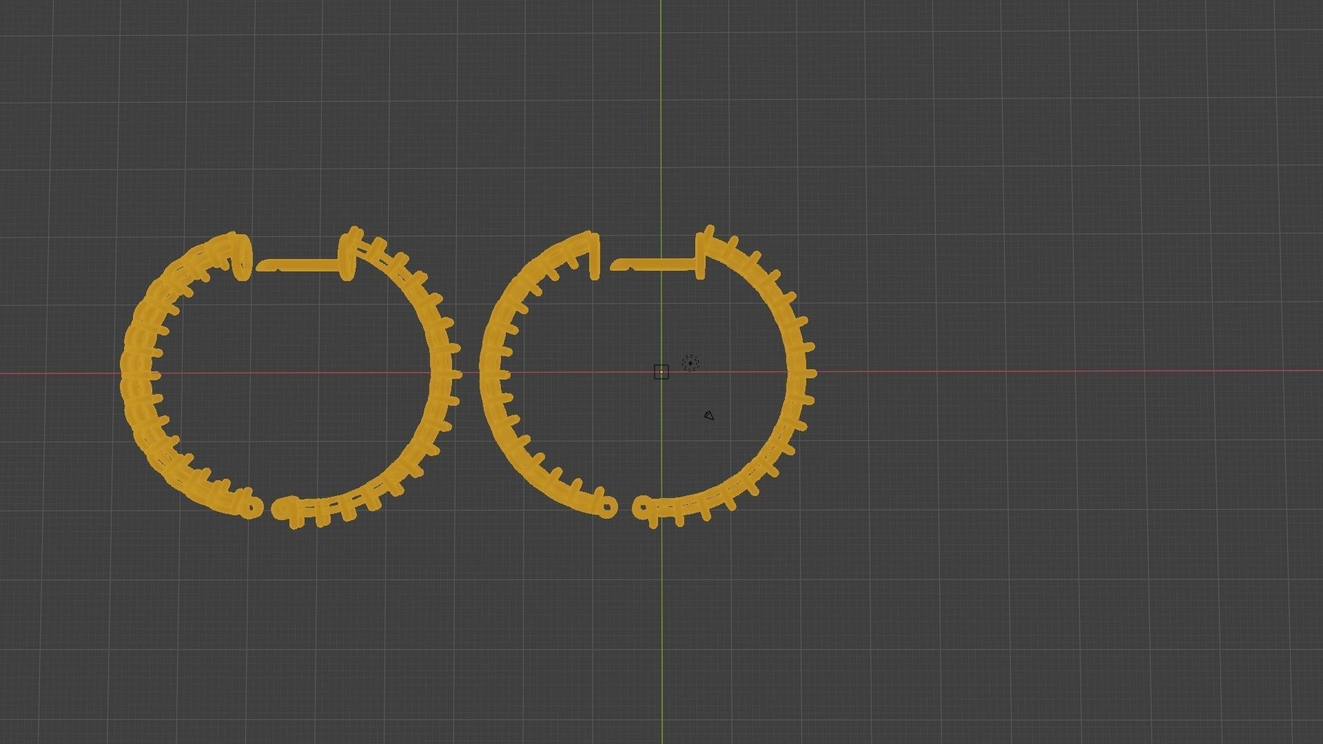 Hoop earrings round unique design 4 3D print model_5