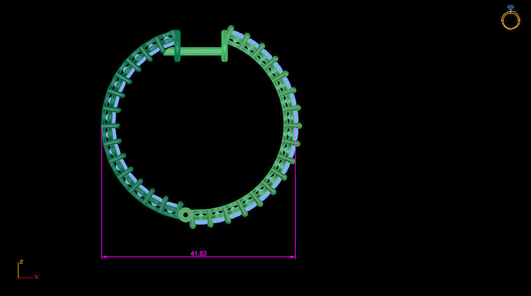 Hoop earrings round unique design 4 3D print model_4