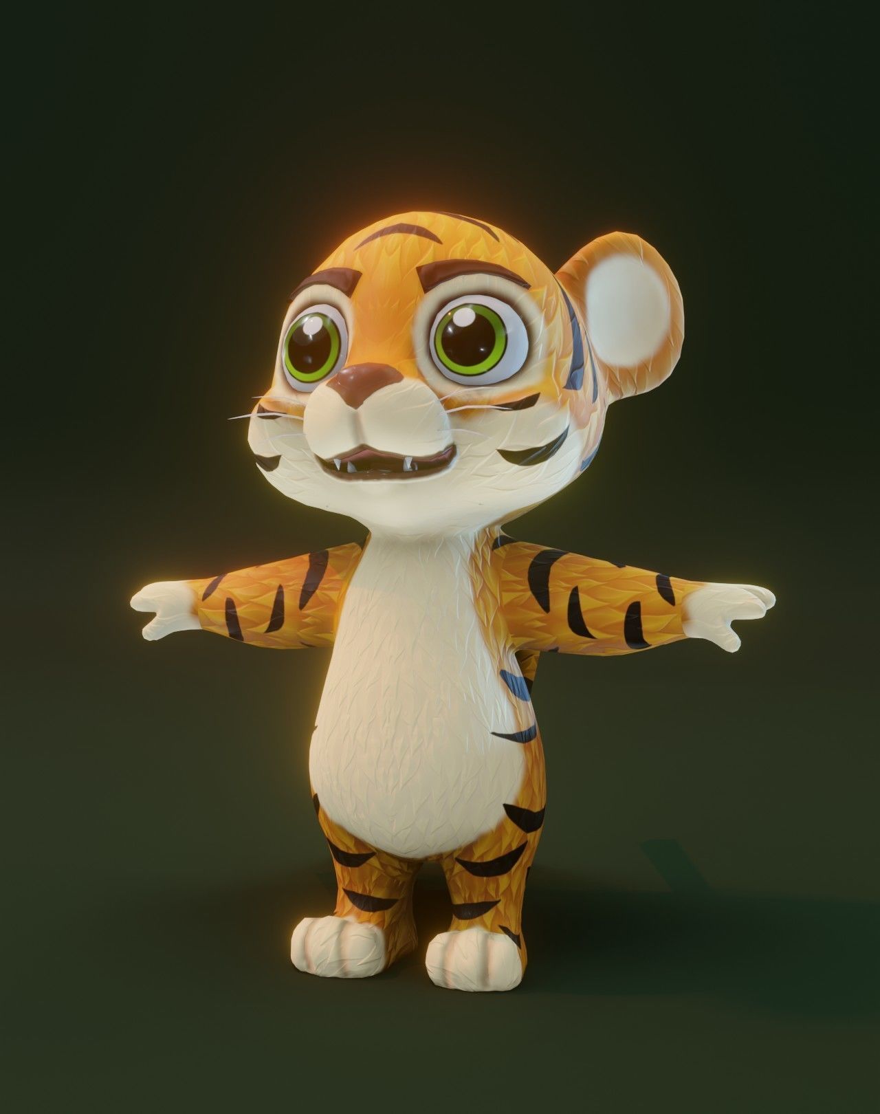 Cartoon Tiger 3D Model Collection _10