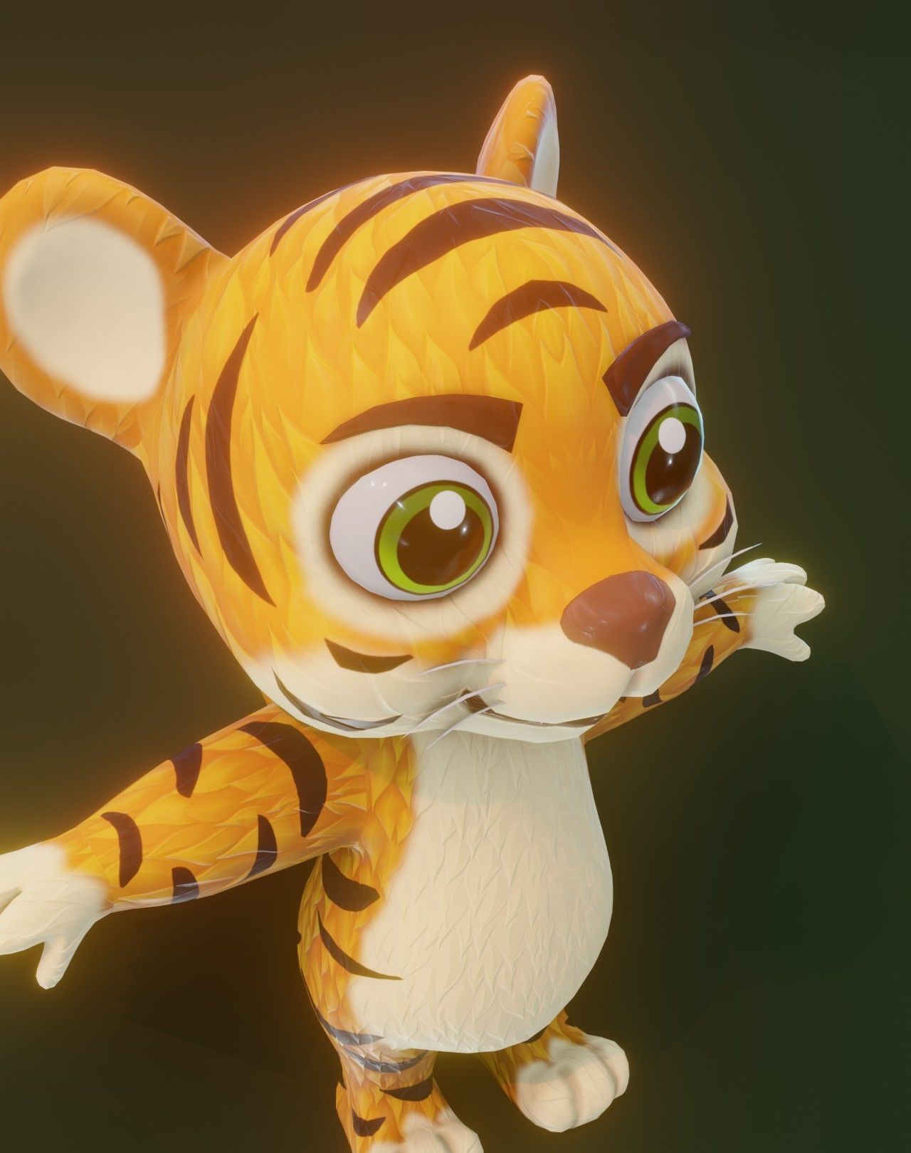 Cartoon Tiger 3D Model Collection _9