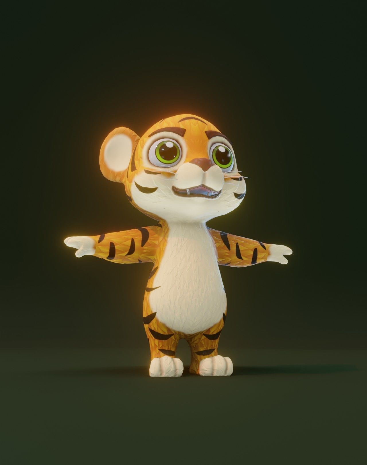 Cartoon Tiger 3D Model Collection _15