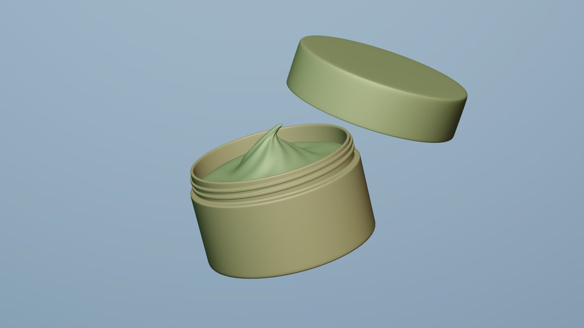 Cream Jar Mockup 3D model_5