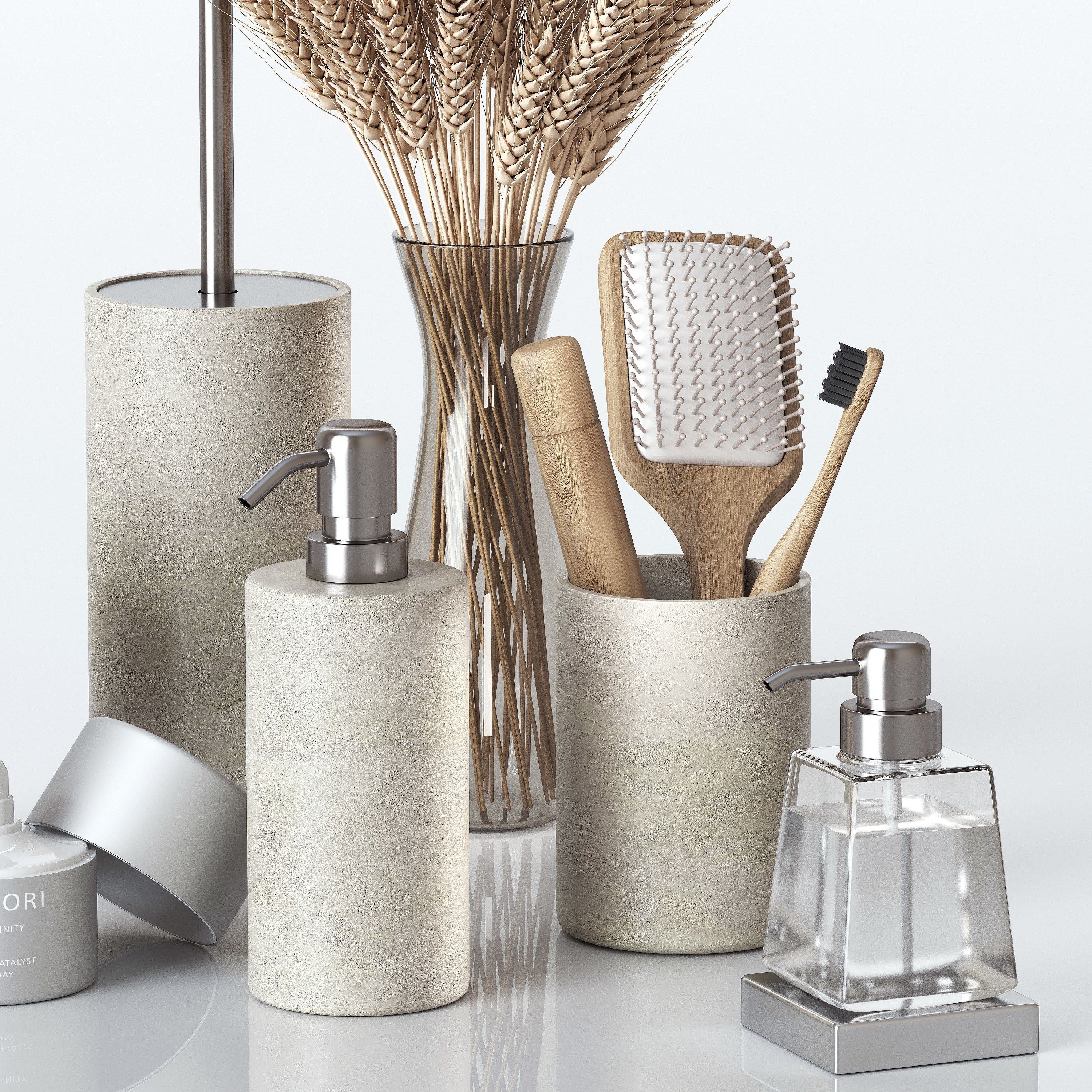 Decorative bathroom set 3D model_2