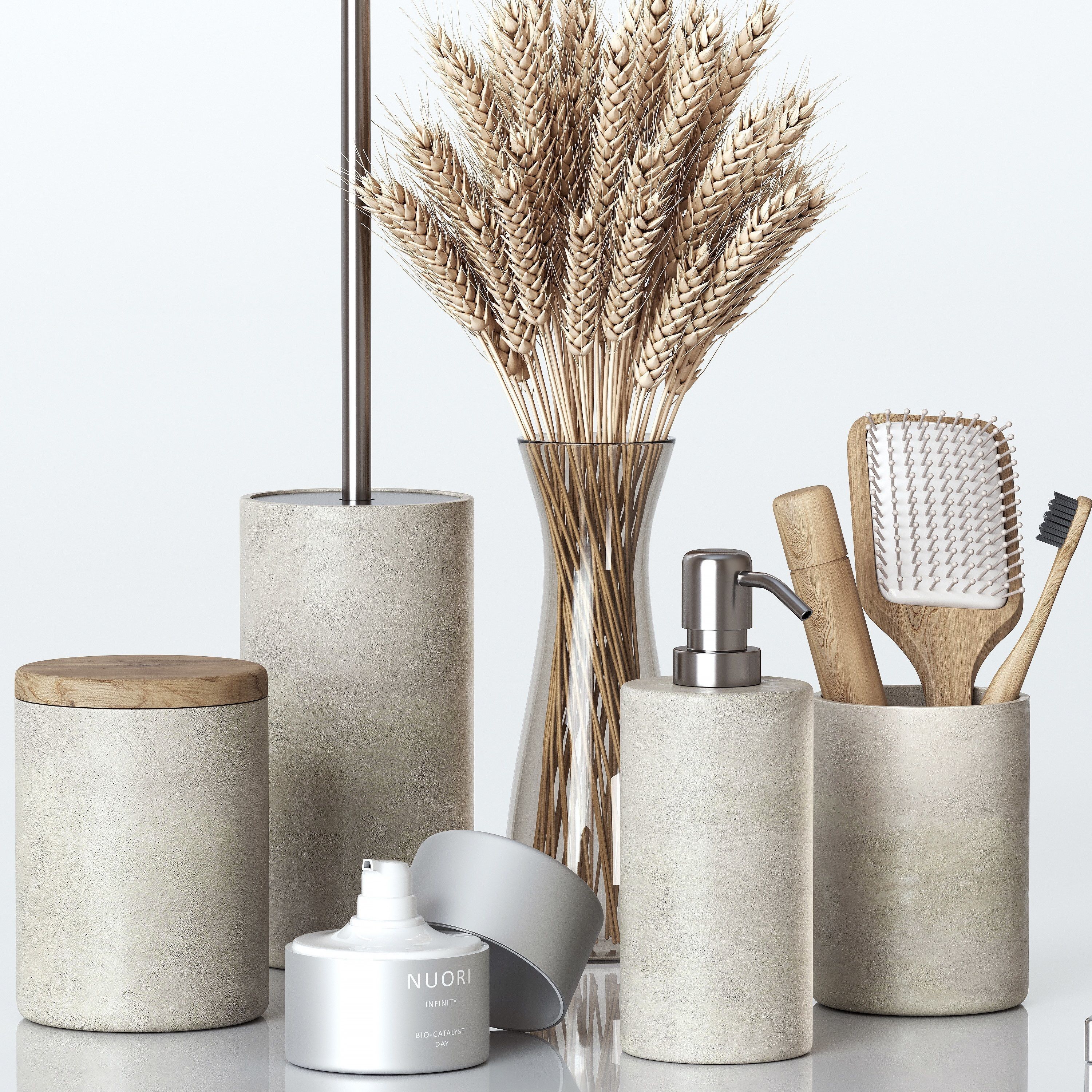 Decorative bathroom set 3D model_1