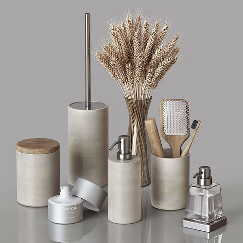 Decorative bathroom set 3D model