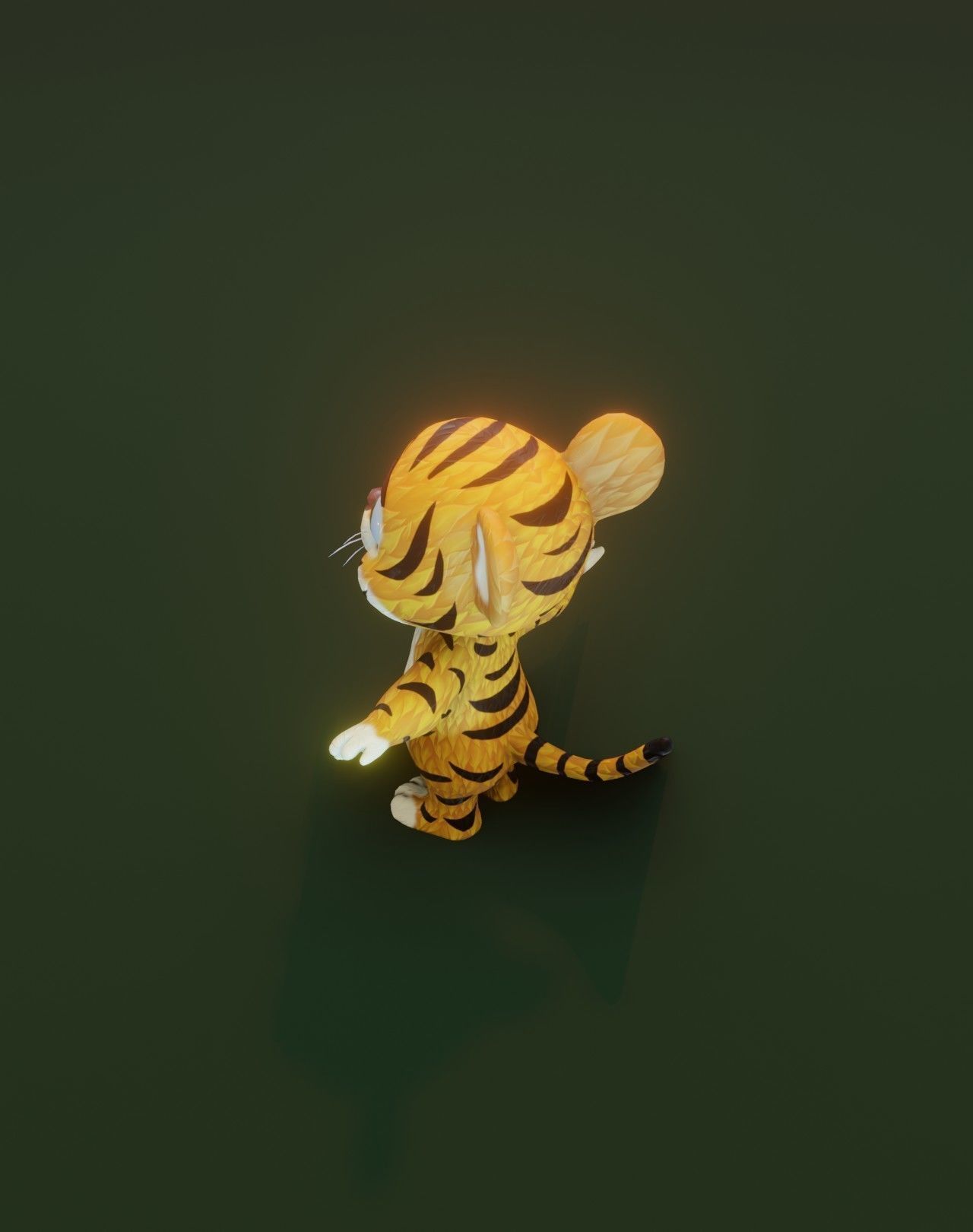 Cartoon Tiger Rigged 3D Models Low-poly 3D model_12