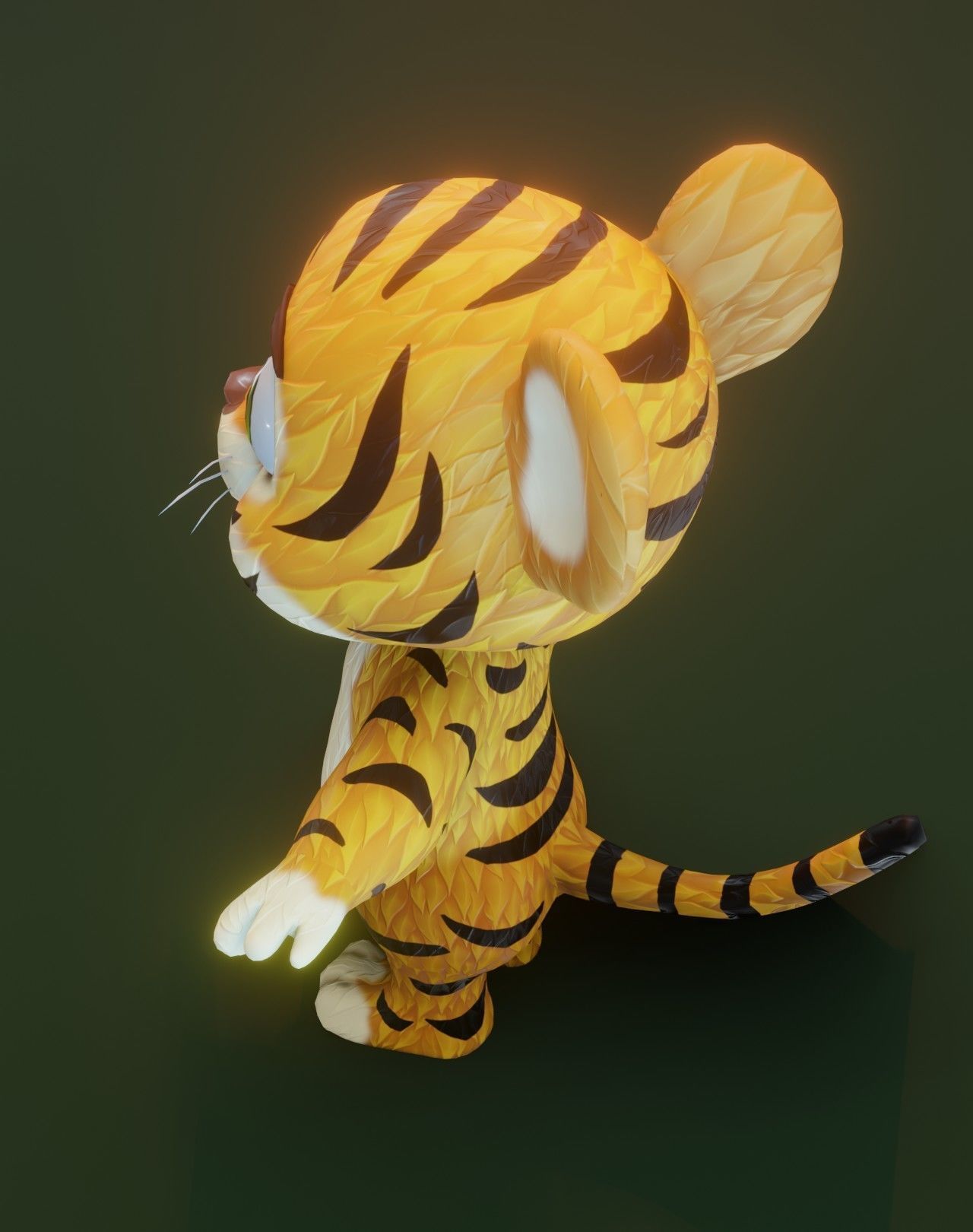 Cartoon Tiger Rigged 3D Models Low-poly 3D model_18