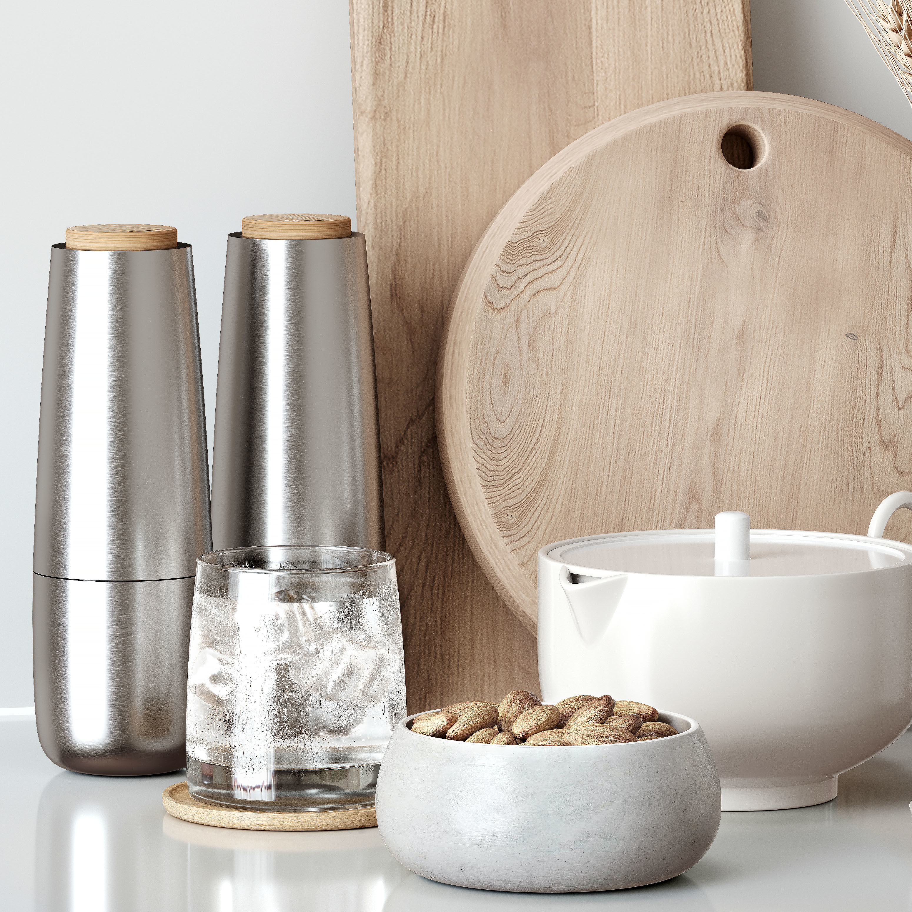 Decorative kitchen set 3D model_1