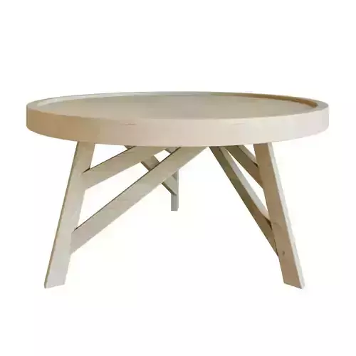 Coffee table THAIS O 80 cm Mindy wood La Forma