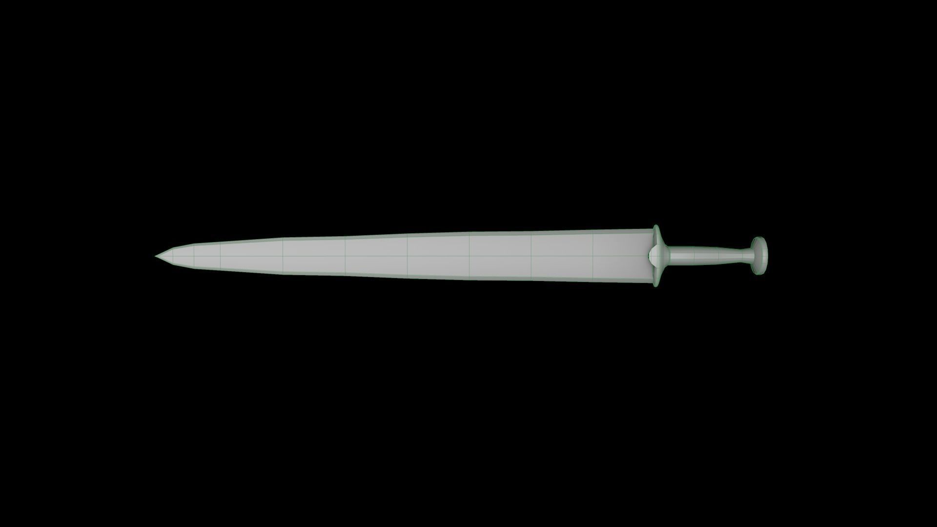 Low Poly Game-Ready Fantasy Sword  Low-poly 3D model_5