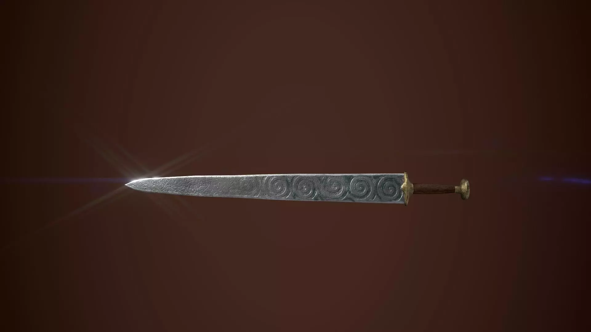 Low Poly Game-Ready Fantasy Sword  Low-poly 3D model_0