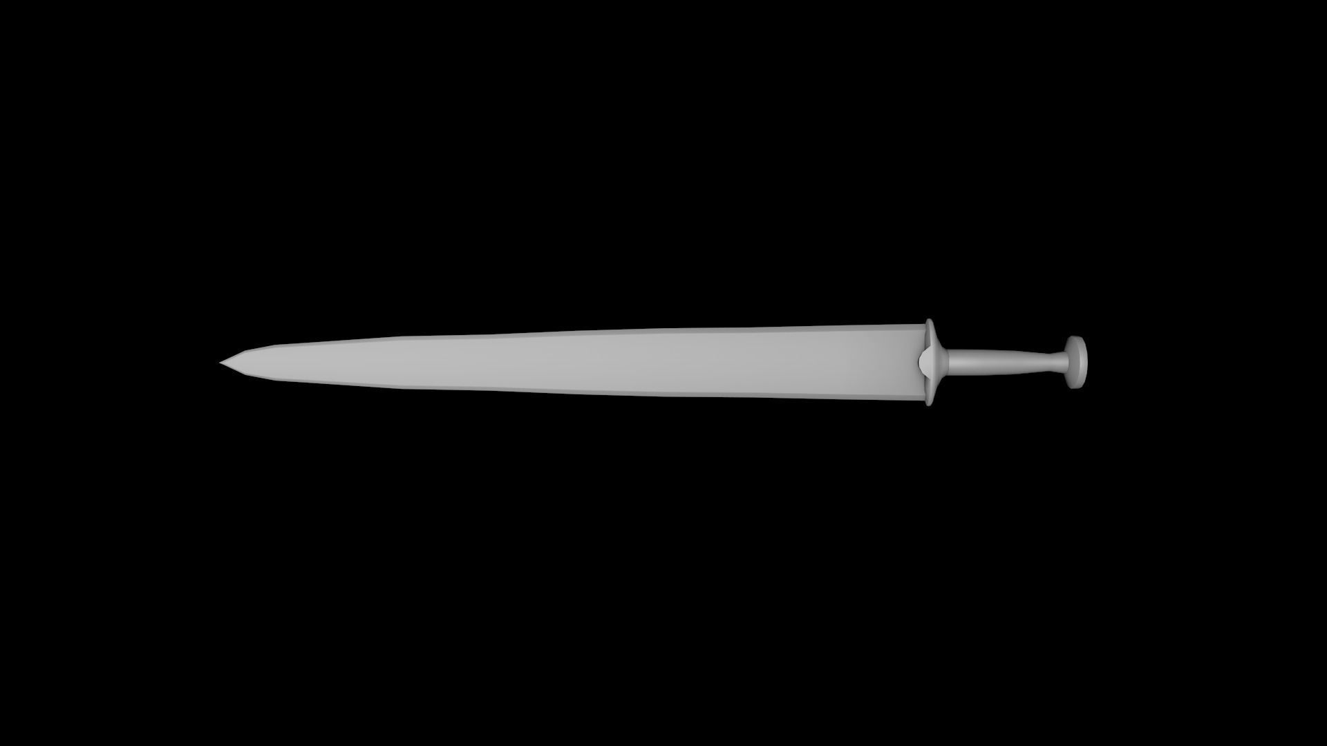 Low Poly Game-Ready Fantasy Sword  Low-poly 3D model_6