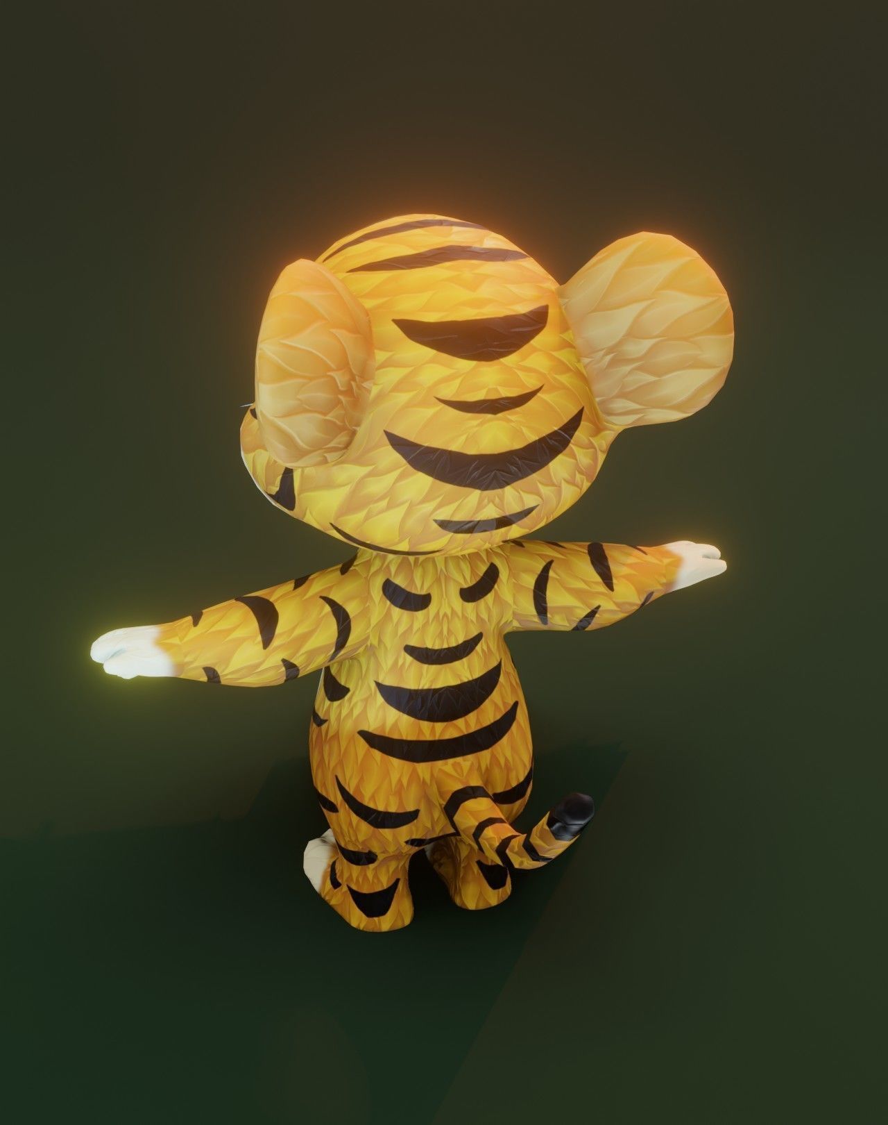 Cartoon Tiger Rigged 3D Model Collection _24