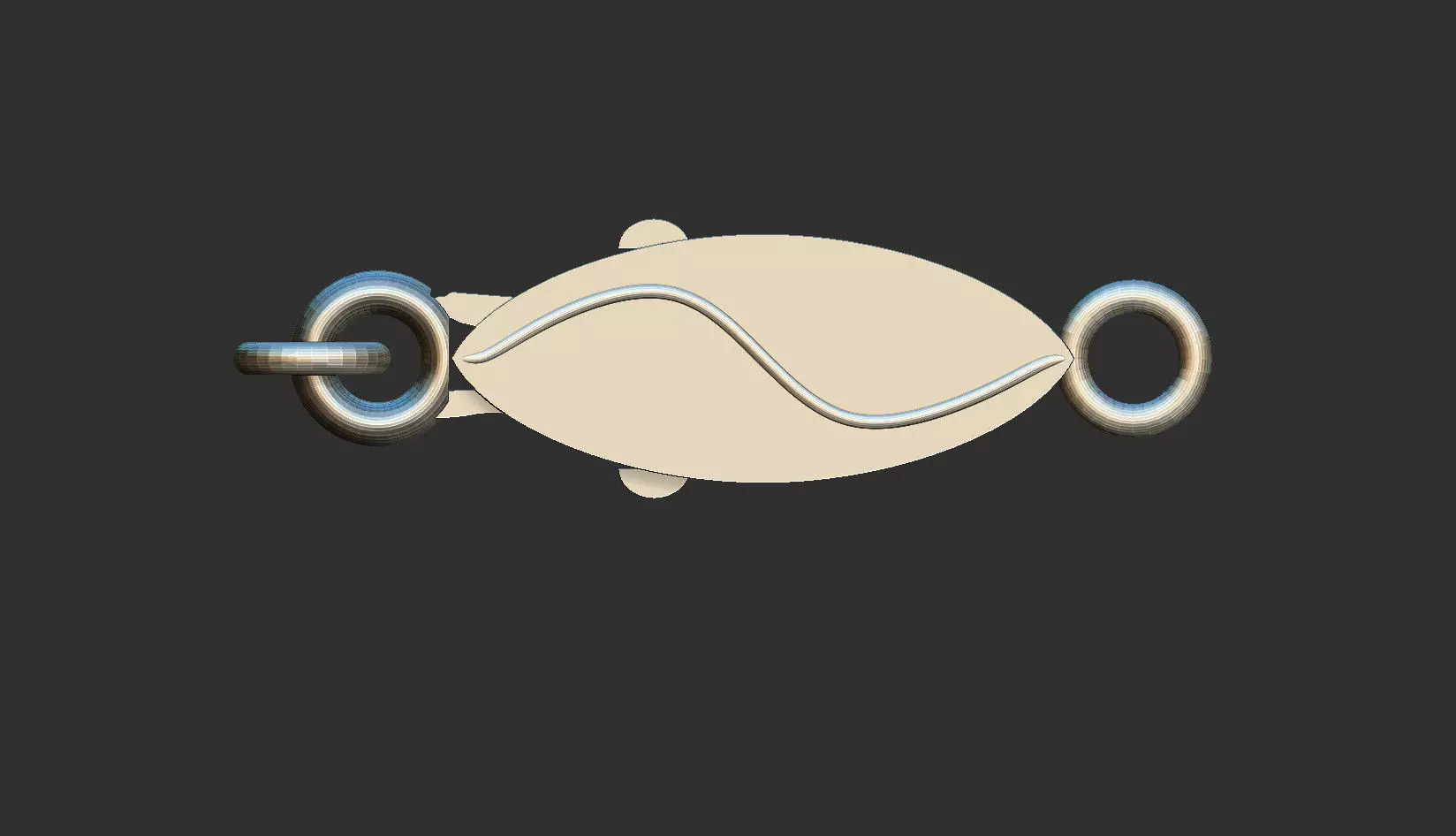 SafetyBuckle fish with hook Free 3D model