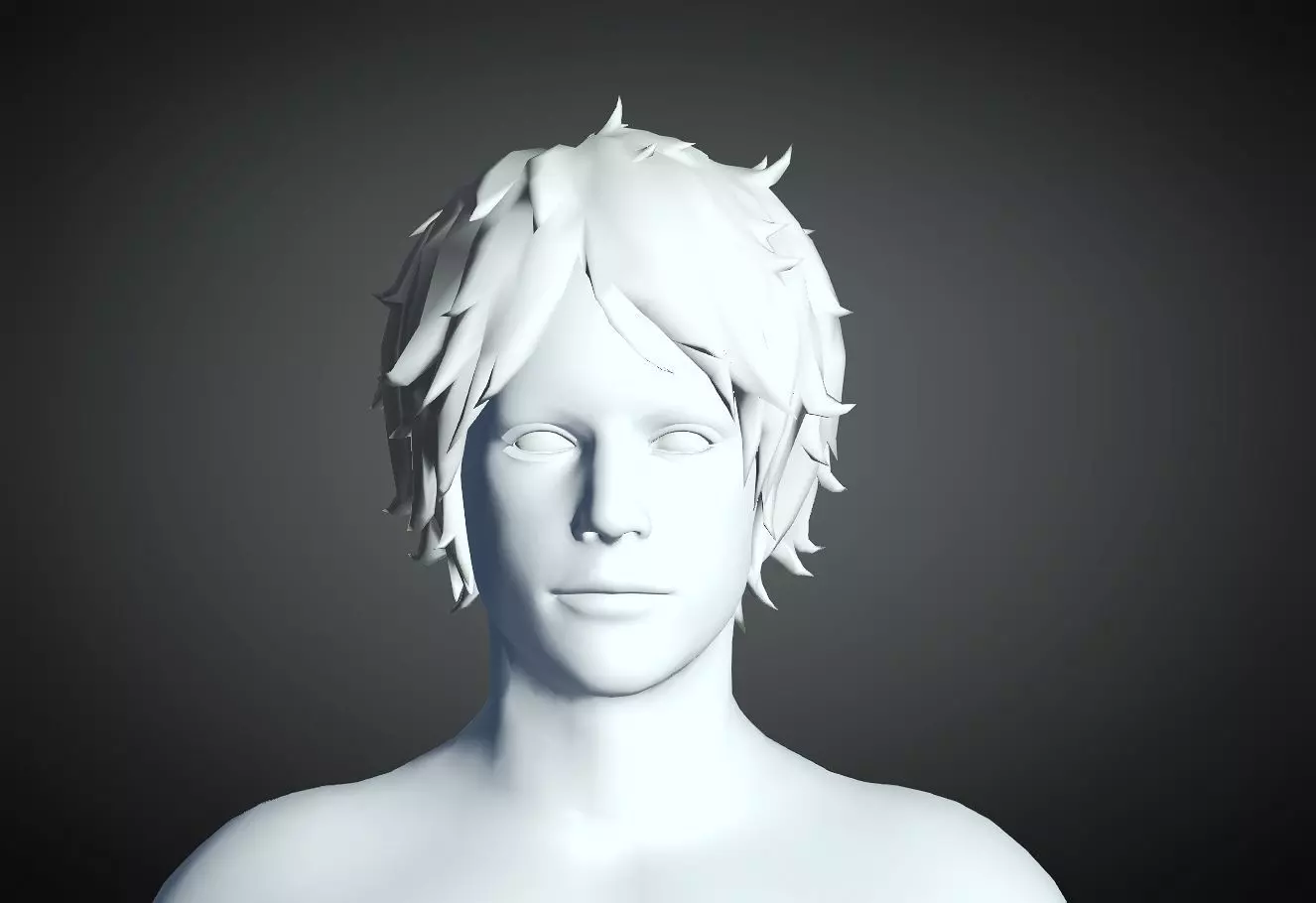 3D Hair style for Man 83 3D model 3D print model_0