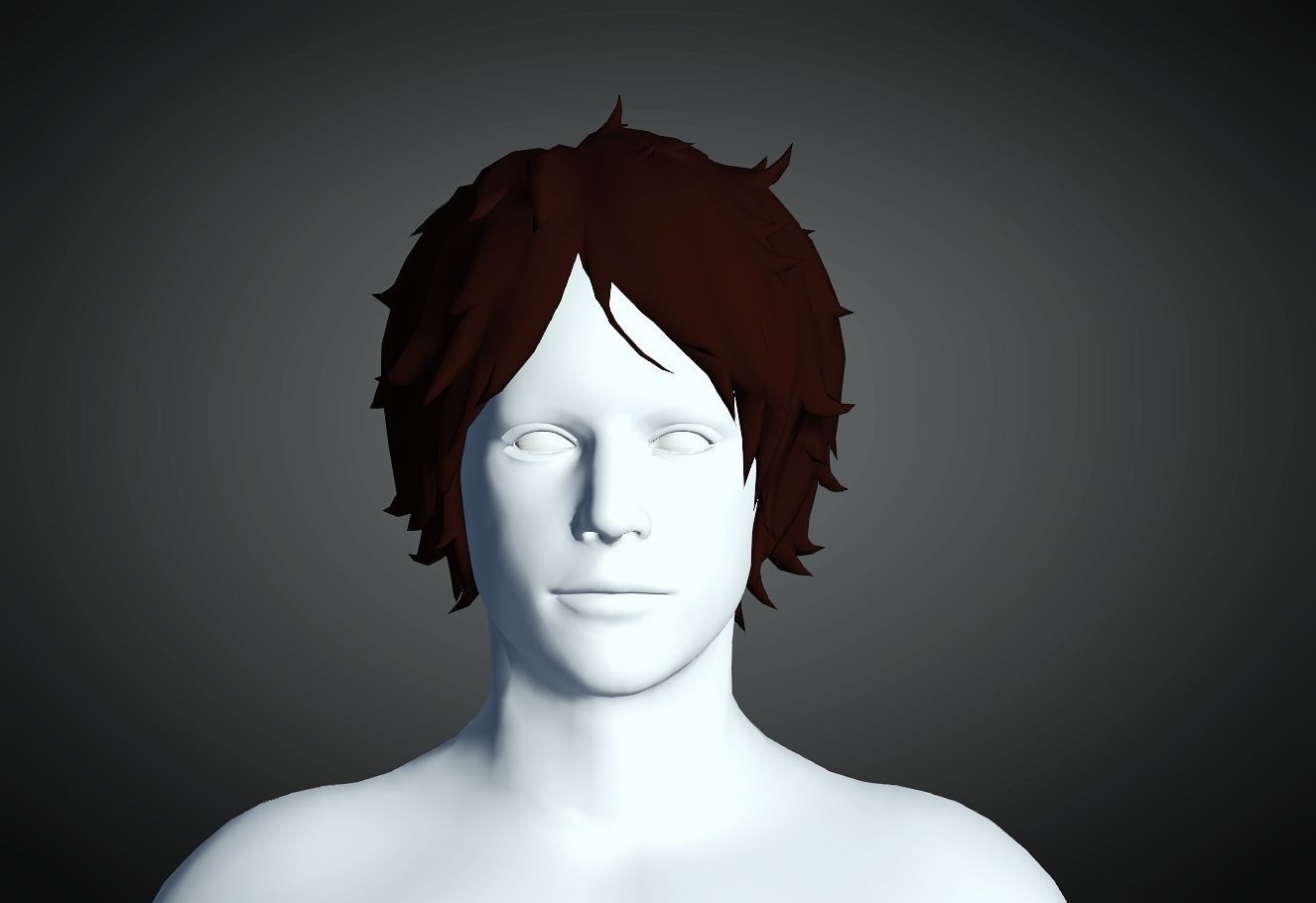 3D Hair style for Man 83 3D model 3D print model_2