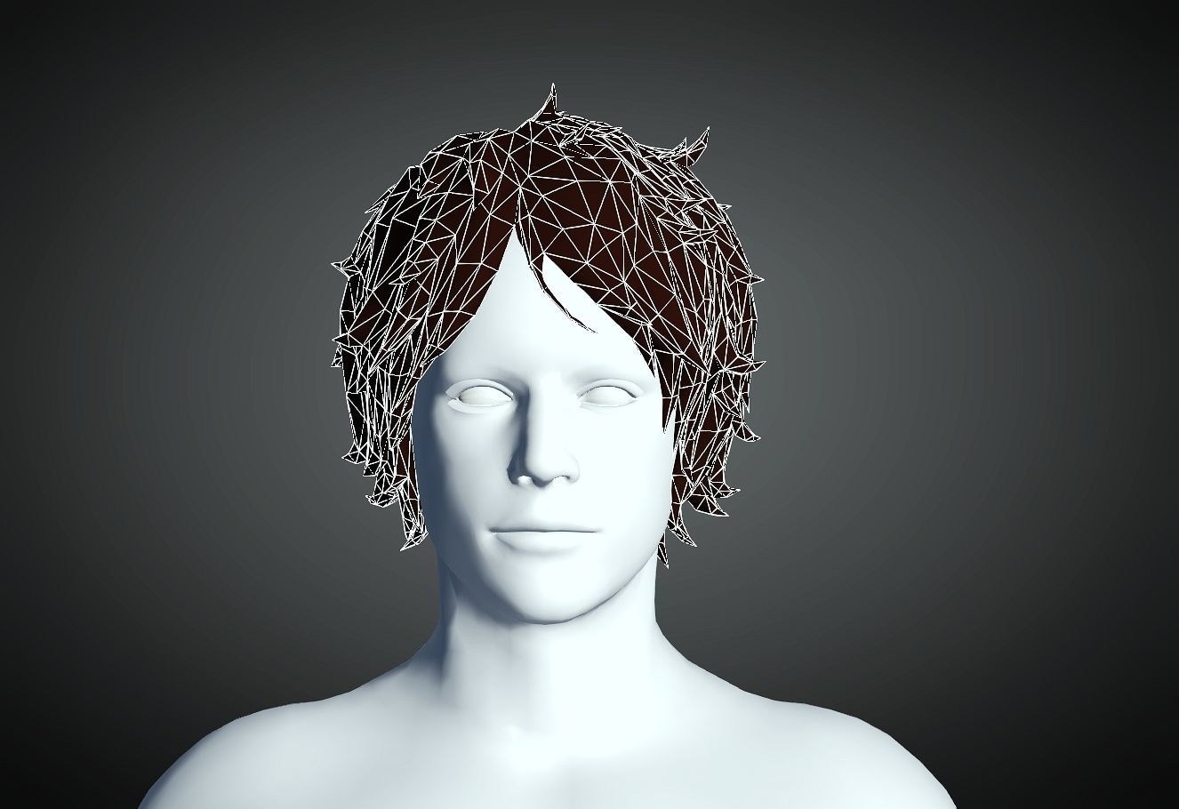 3D Hair style for Man 83 3D model 3D print model_4