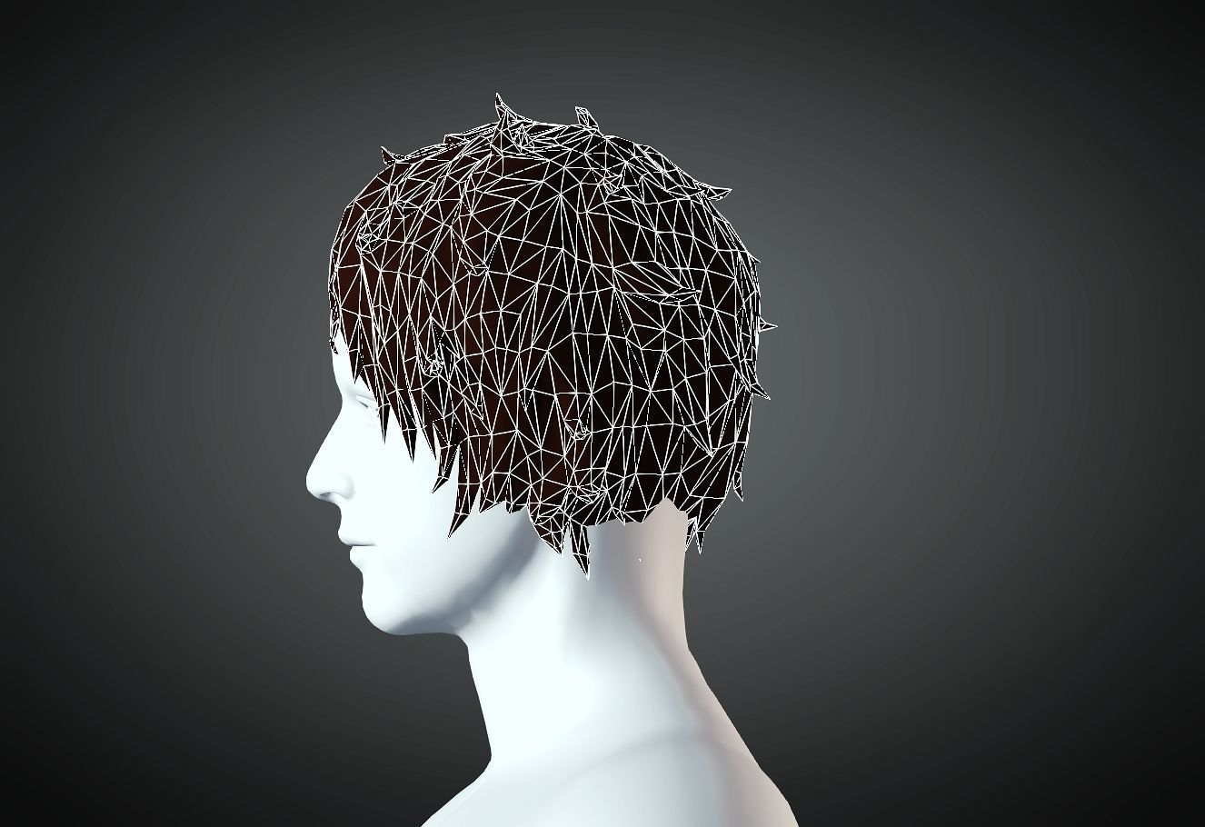 3D Hair style for Man 83 3D model 3D print model_3