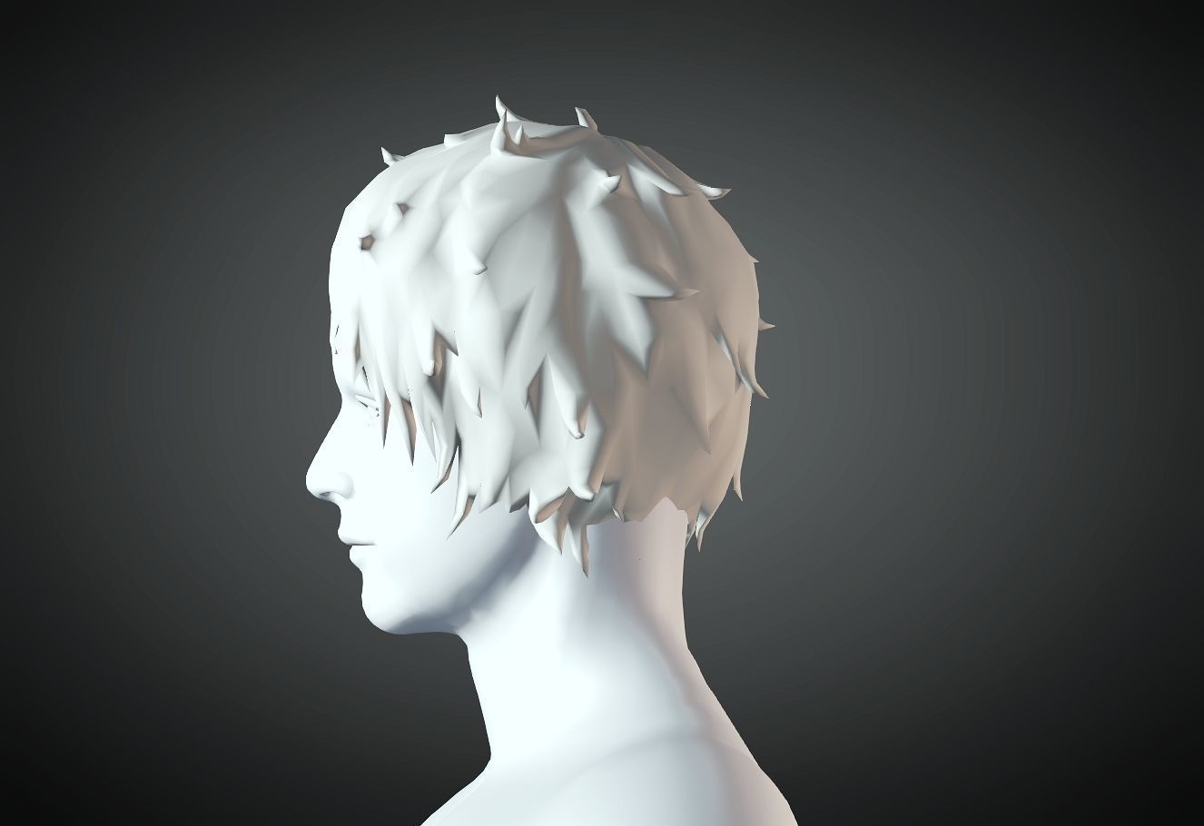 3D Hair style for Man 83 3D model 3D print model_1