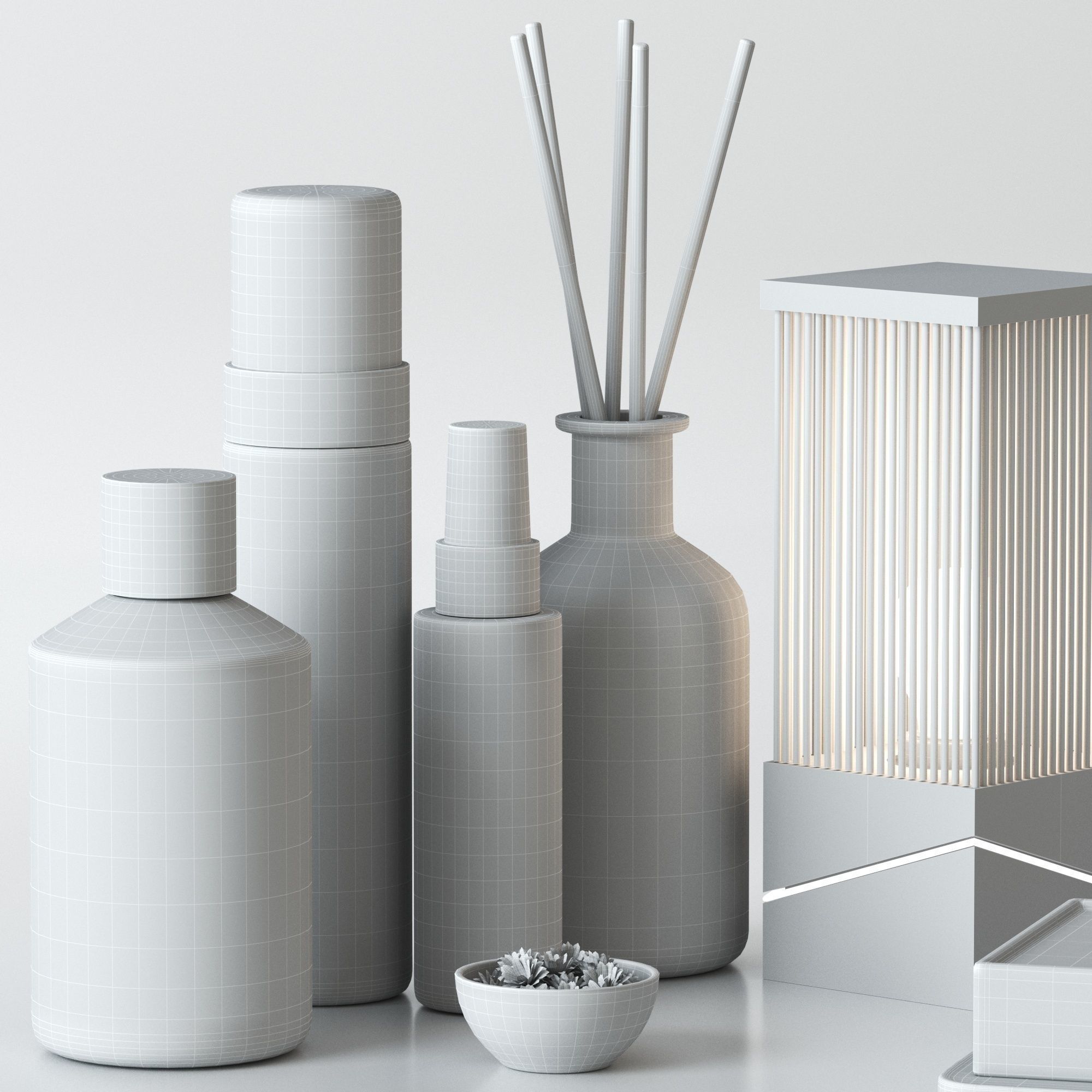 Decorative bathroom set 3D model_5