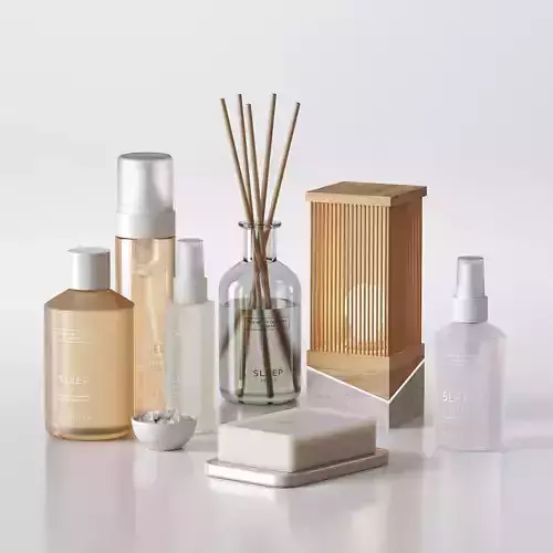 Decorative bathroom set 3D model