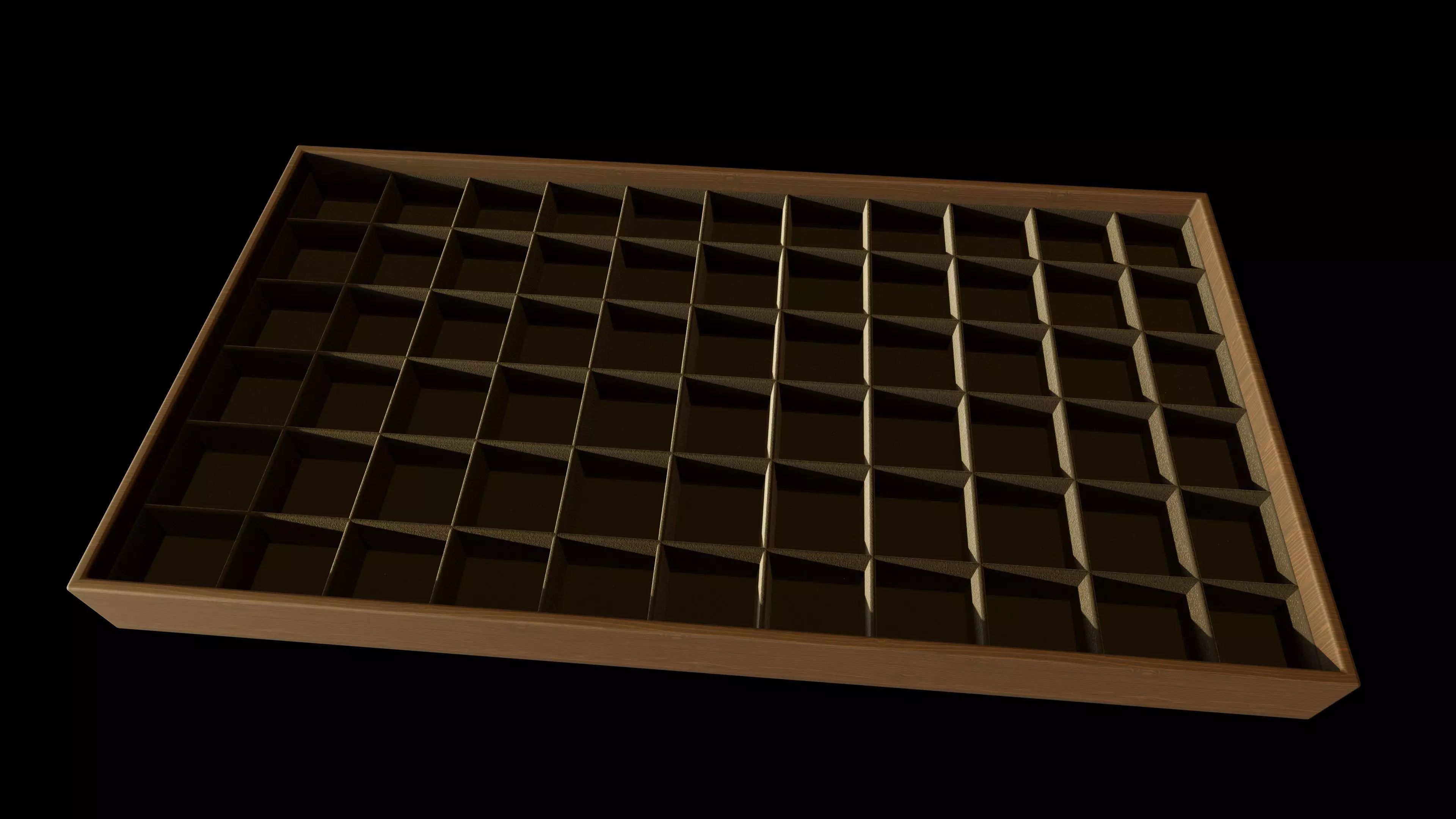 Rings Display Tray Low-poly 3D model_0