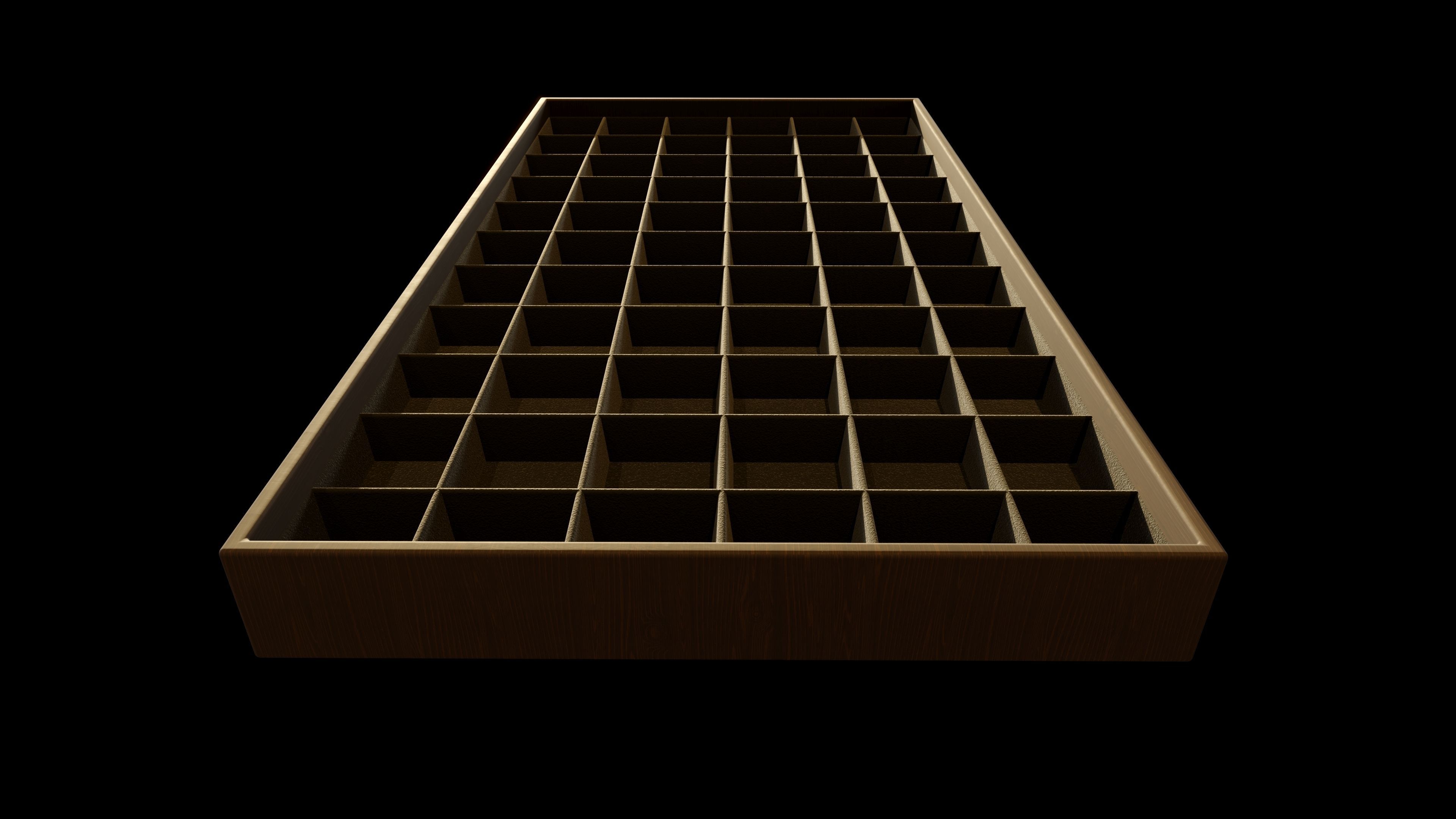 Rings Display Tray Low-poly 3D model_1