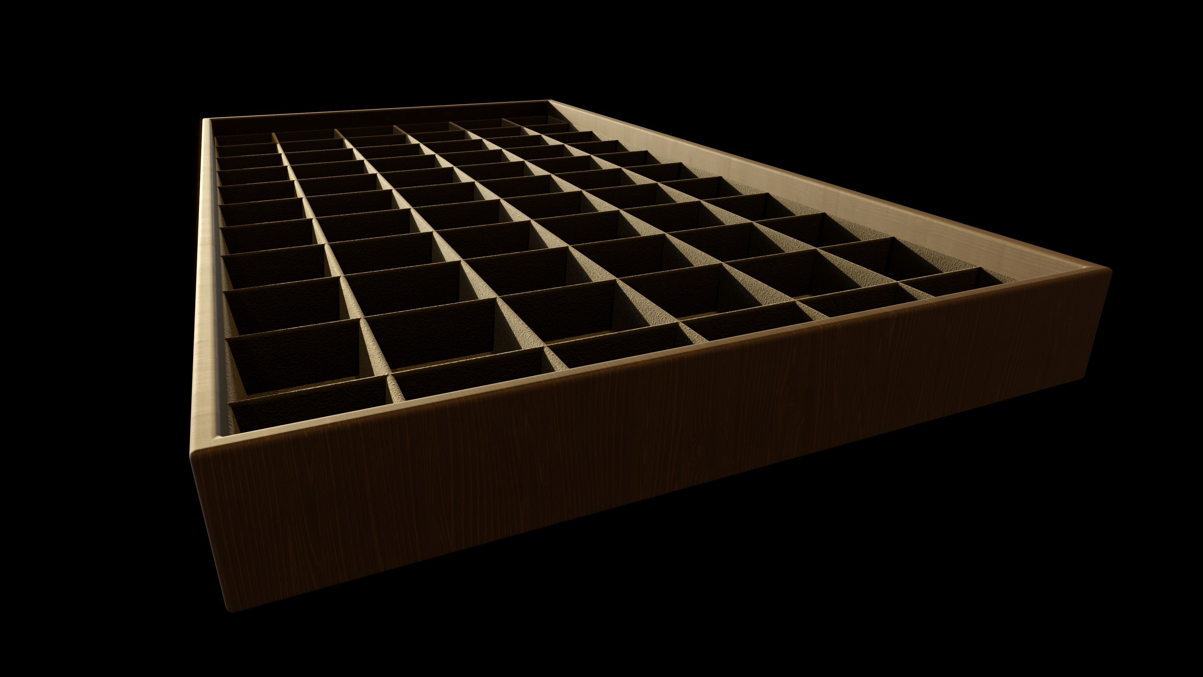 Rings Display Tray Low-poly 3D model_2