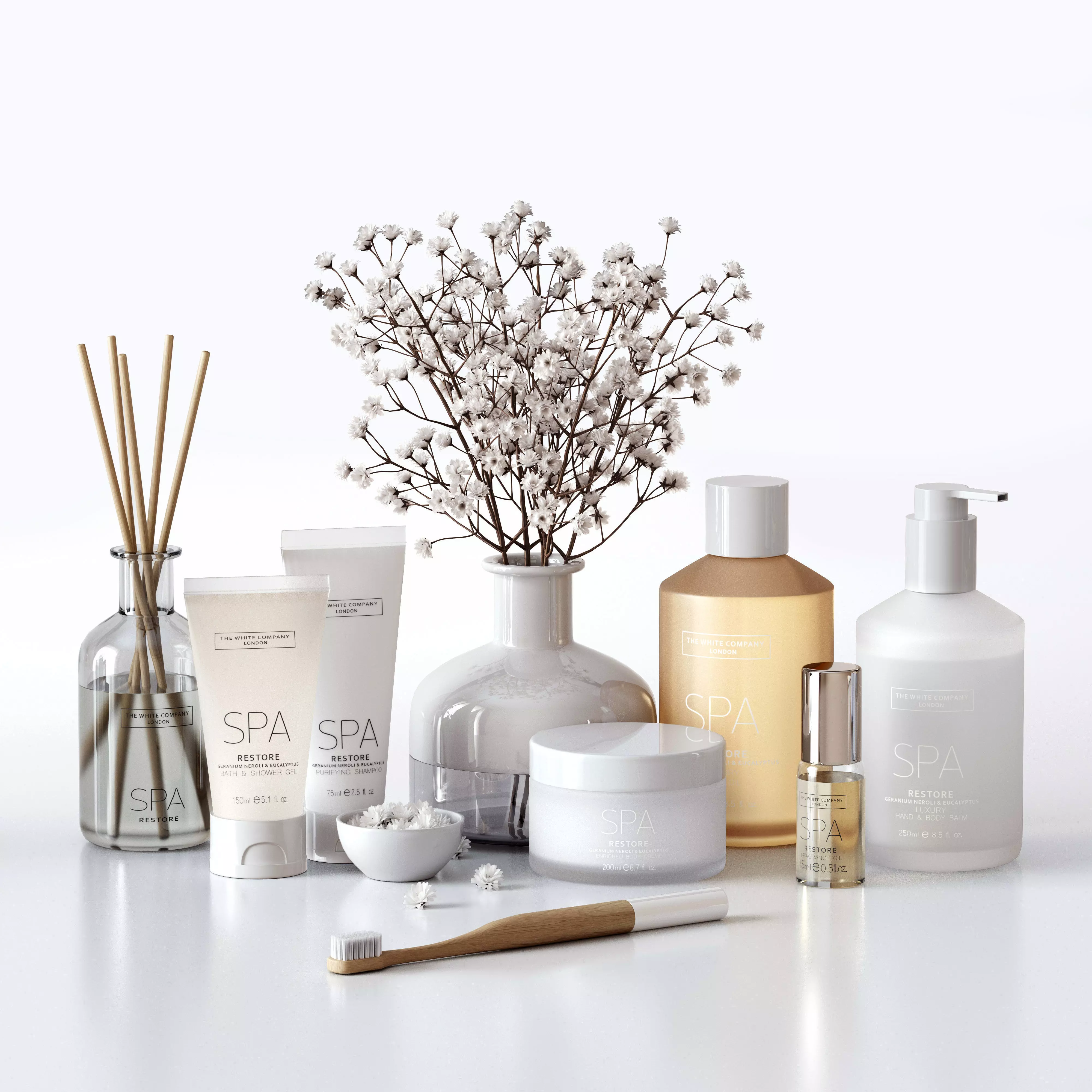 Decorative bathroom set 3D model