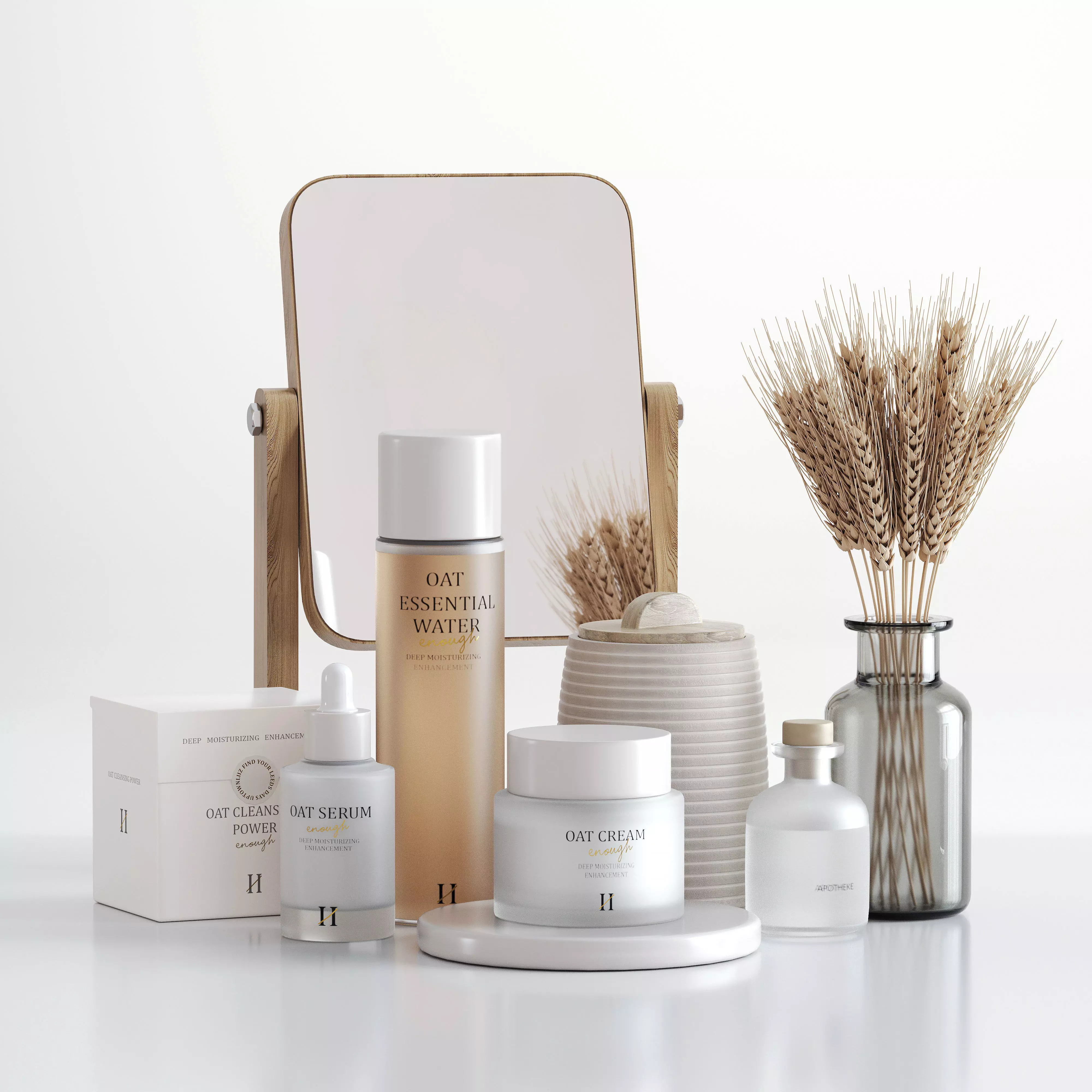 Decorative bathroom set 3D model_0