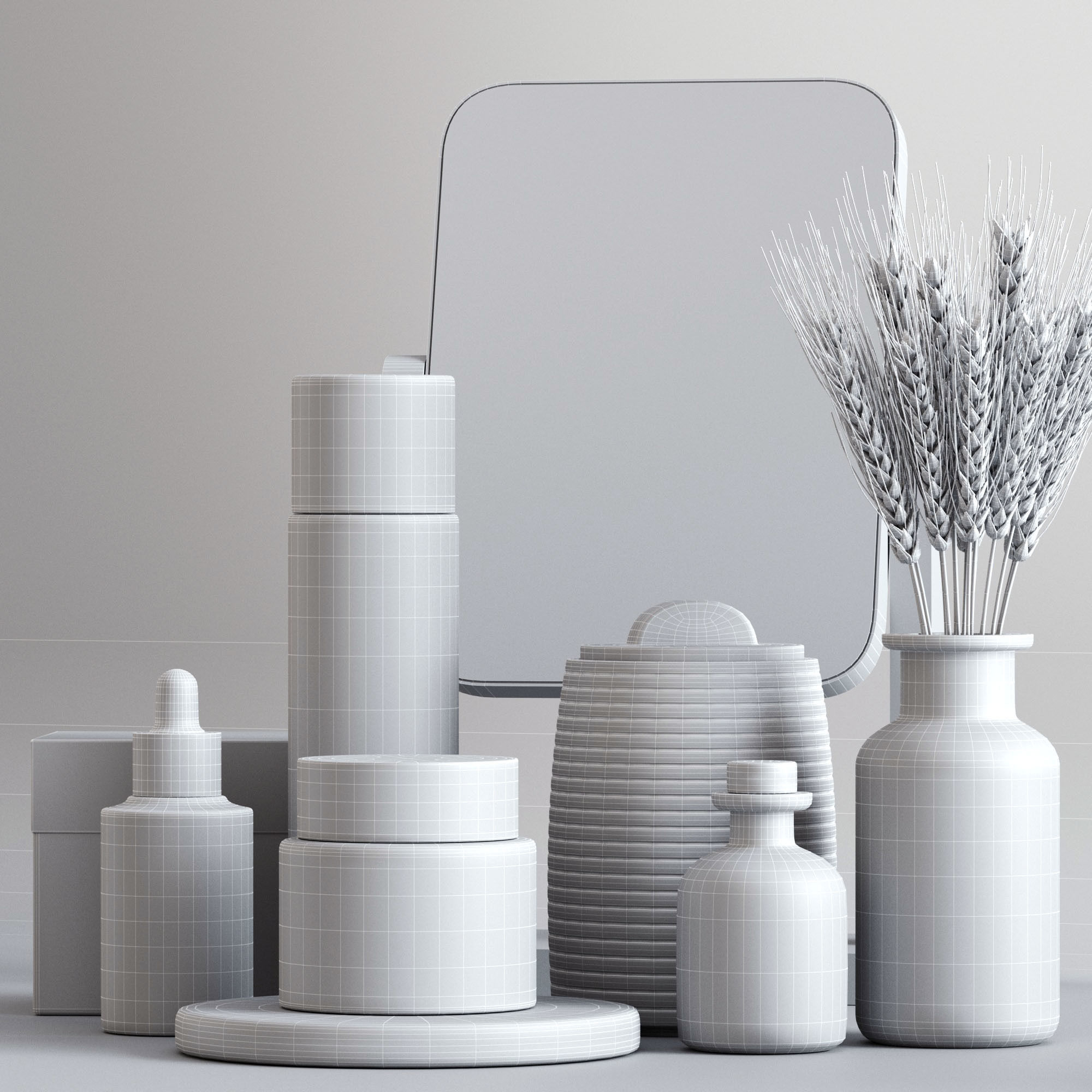 Decorative bathroom set 3D model_4