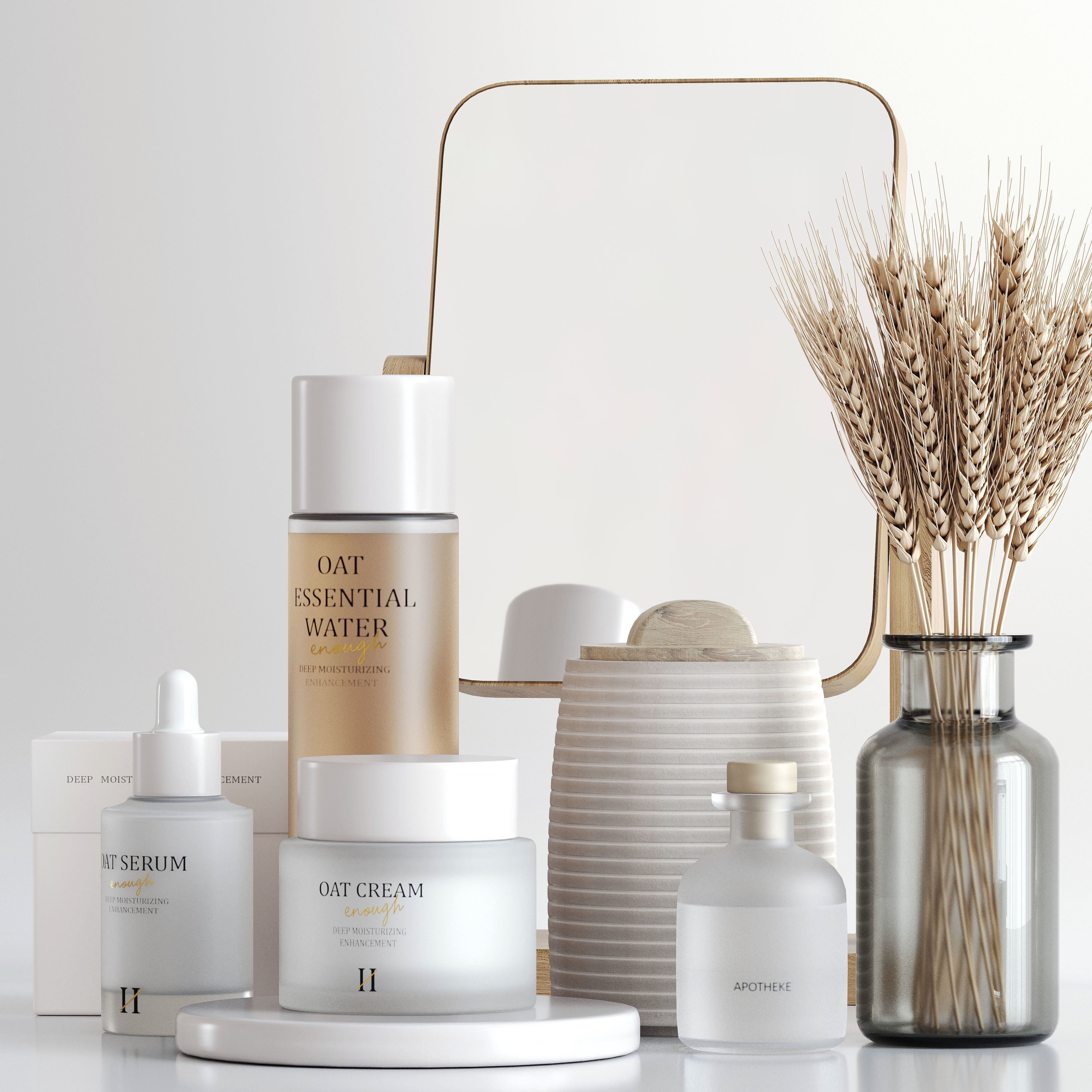 Decorative bathroom set 3D model_2