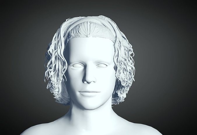 3D Hair style for Man 85 3D model 3D print model