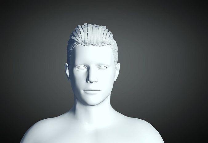3D Hair style for Man 86 3D model 3D print model