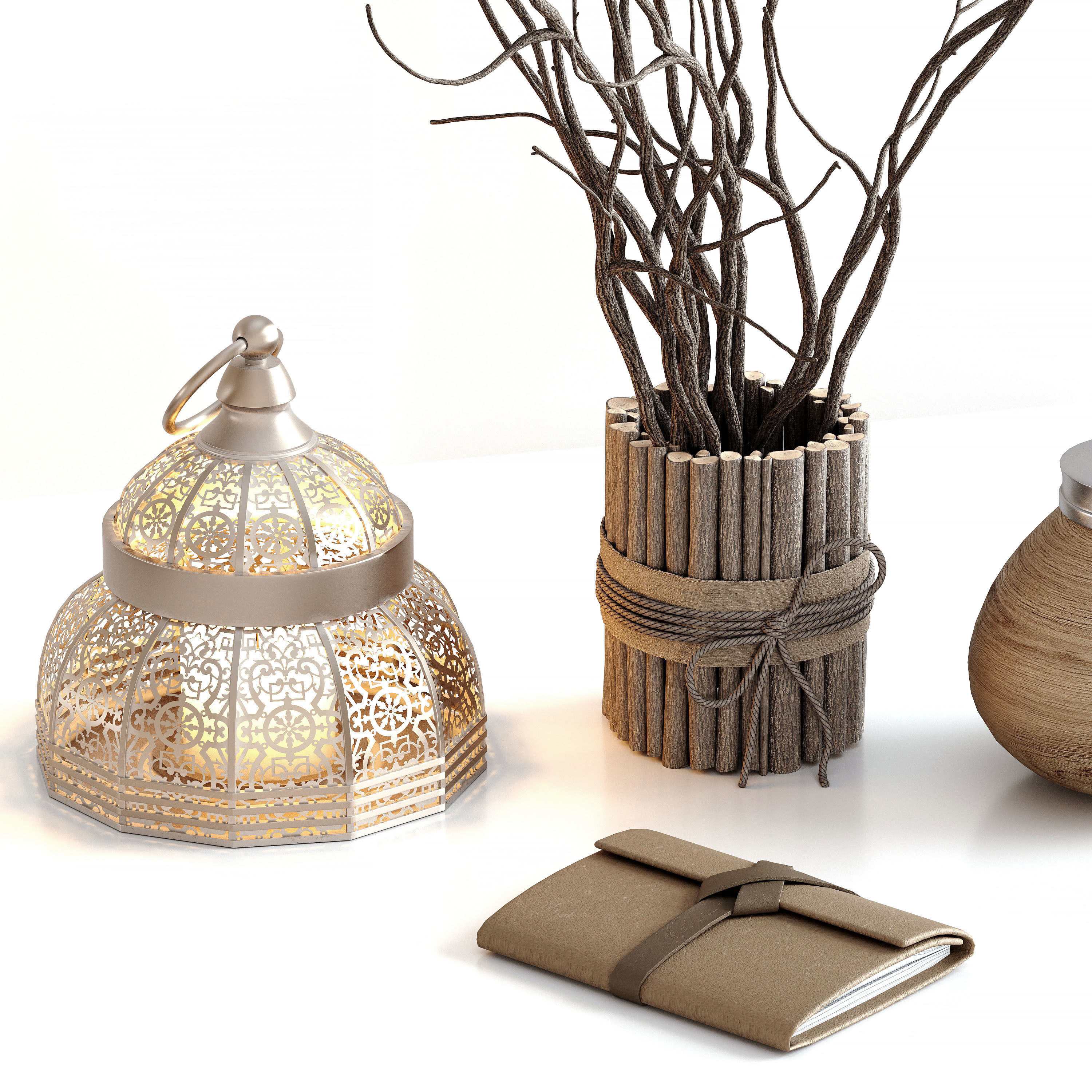 Decorative set 3D model_1