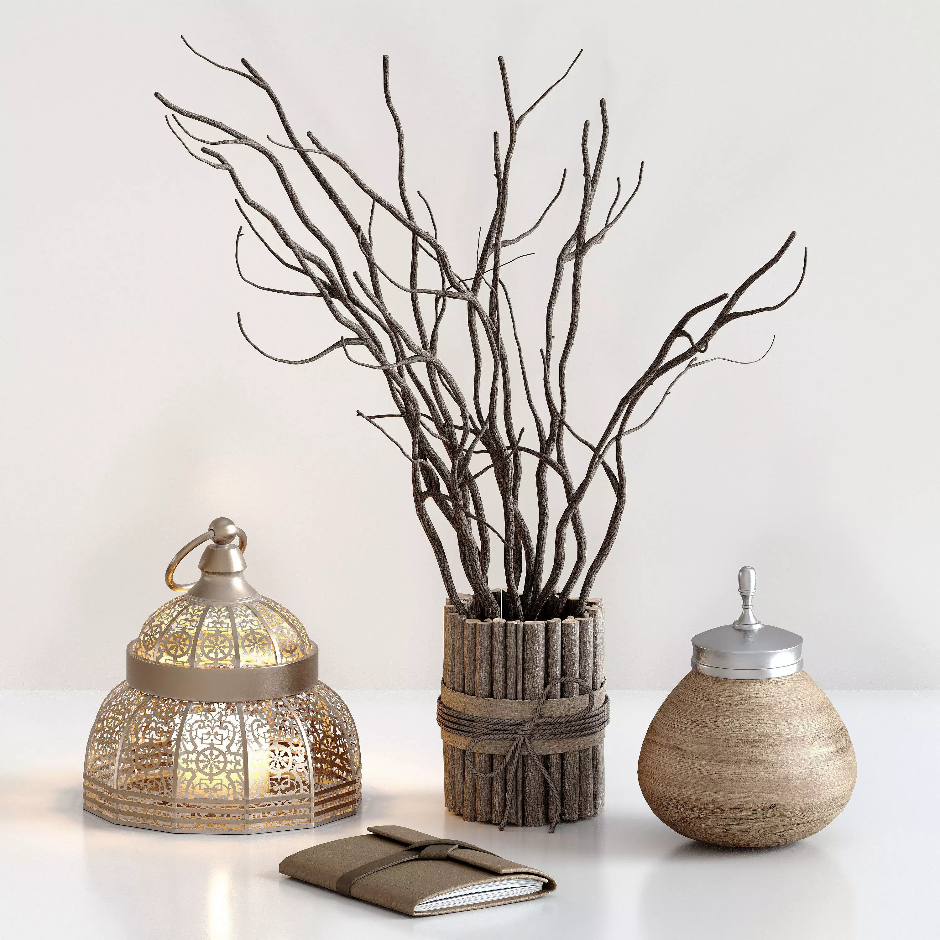 Decorative set 3D model_0