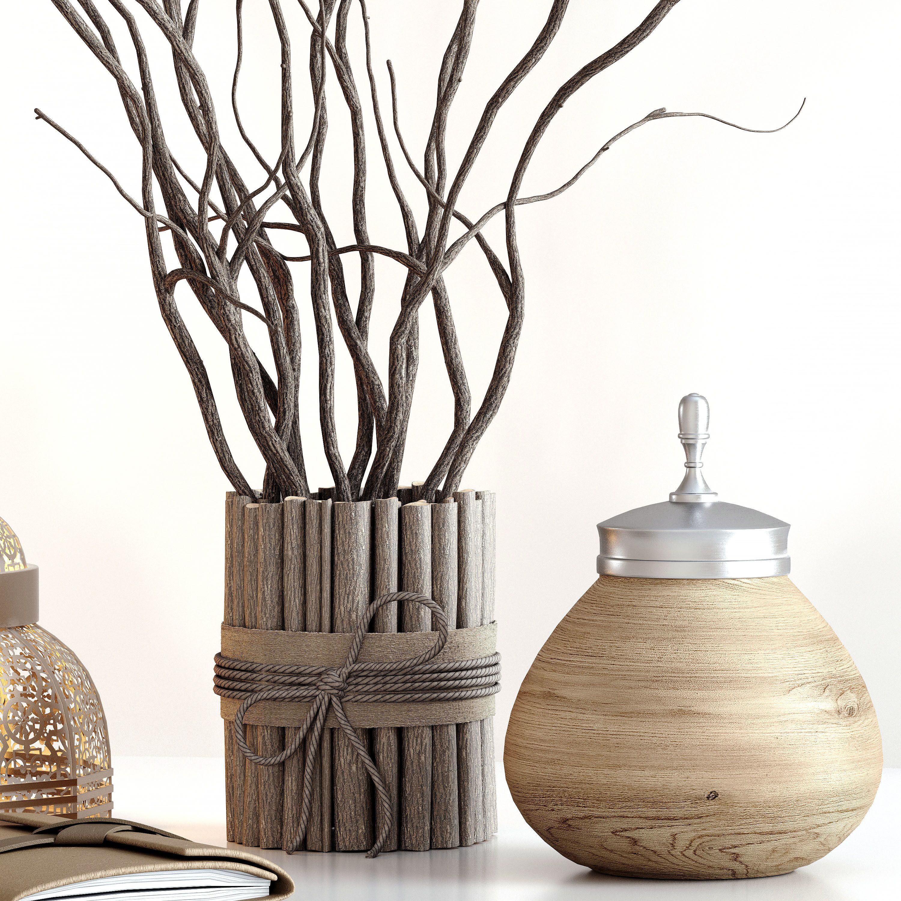 Decorative set 3D model_2