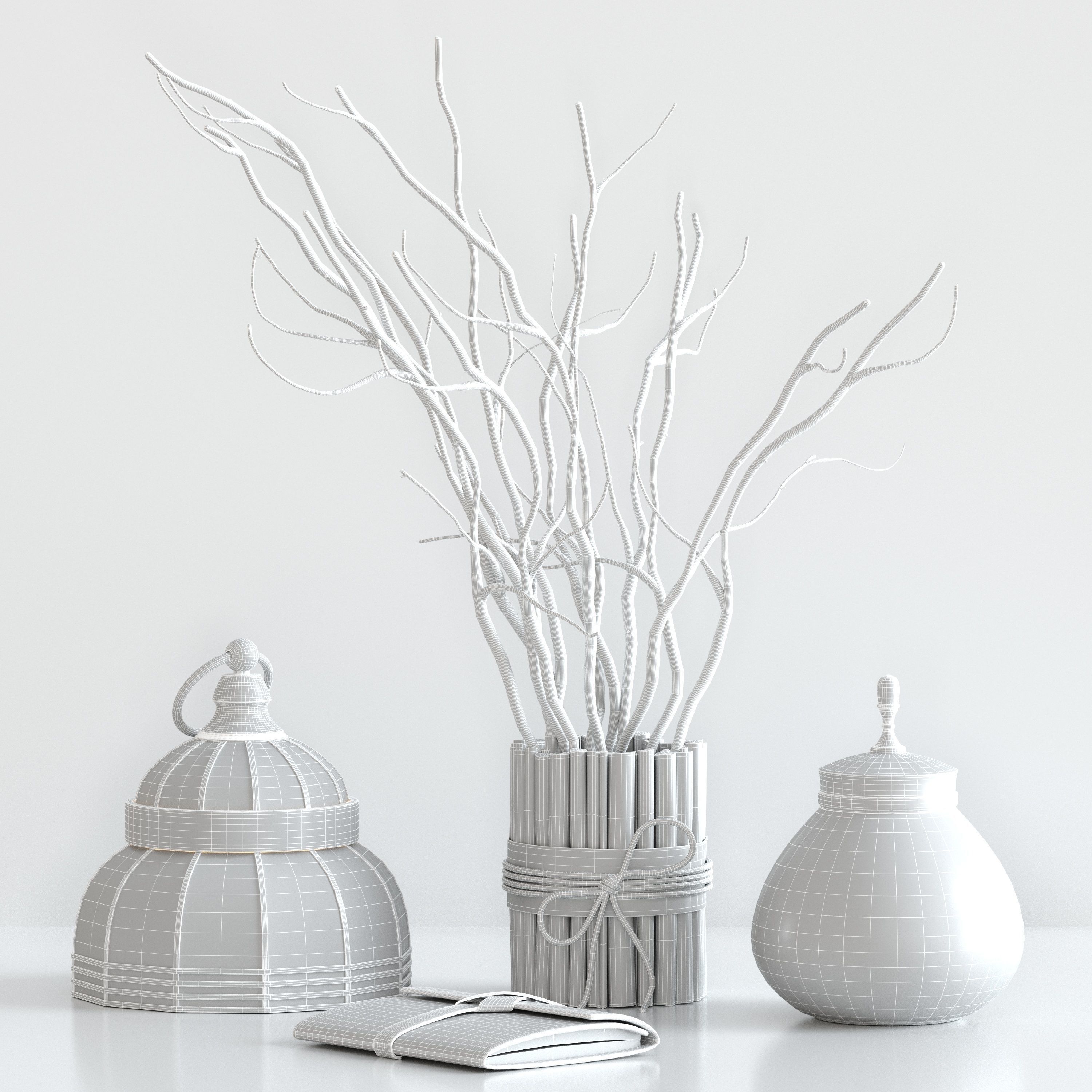 Decorative set 3D model_3