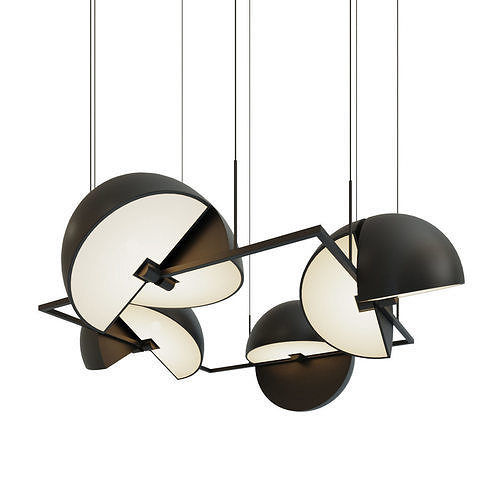 Pendant lamp Trapeze Quartette by oblure 3D model
