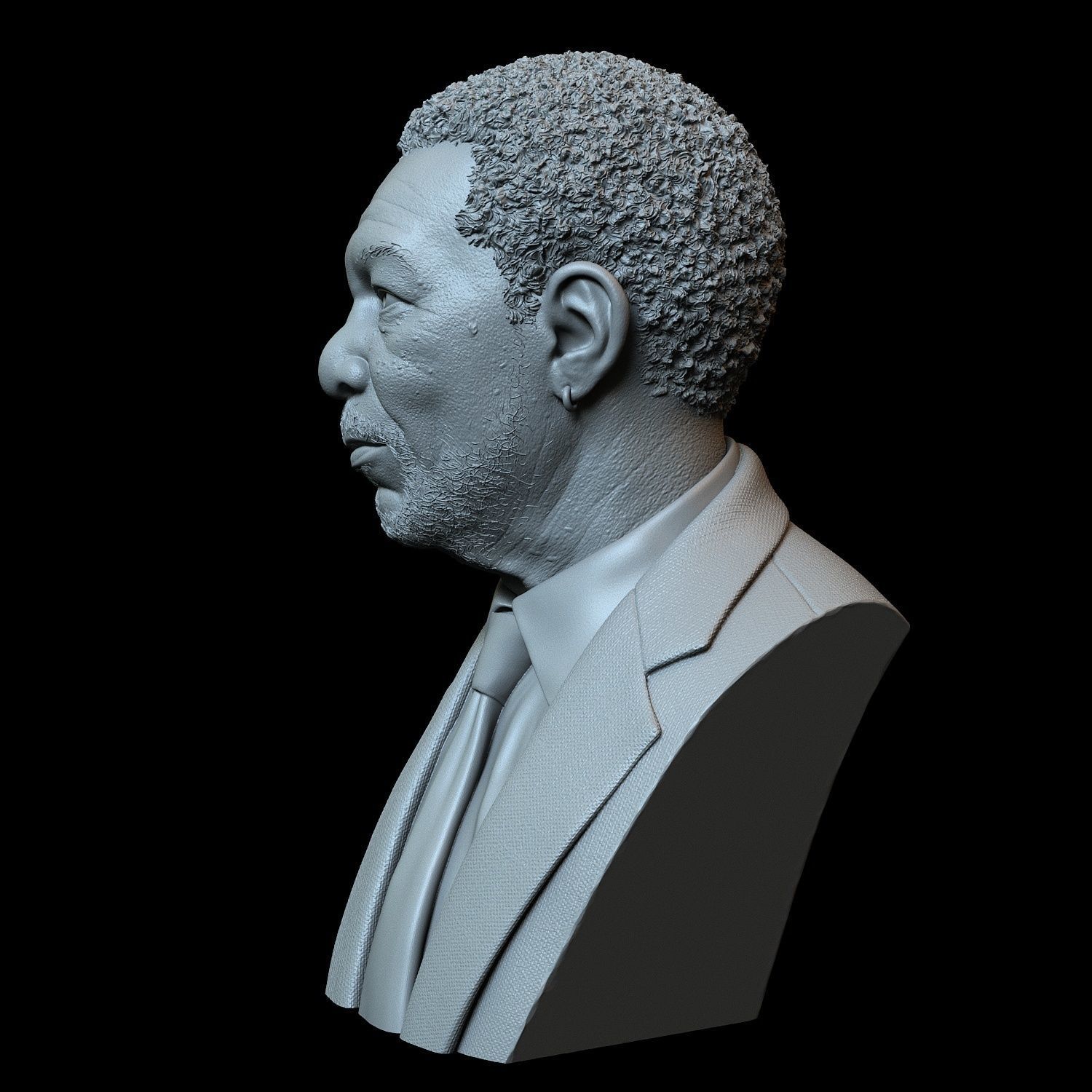 Morgan Freeman 3D print model_3