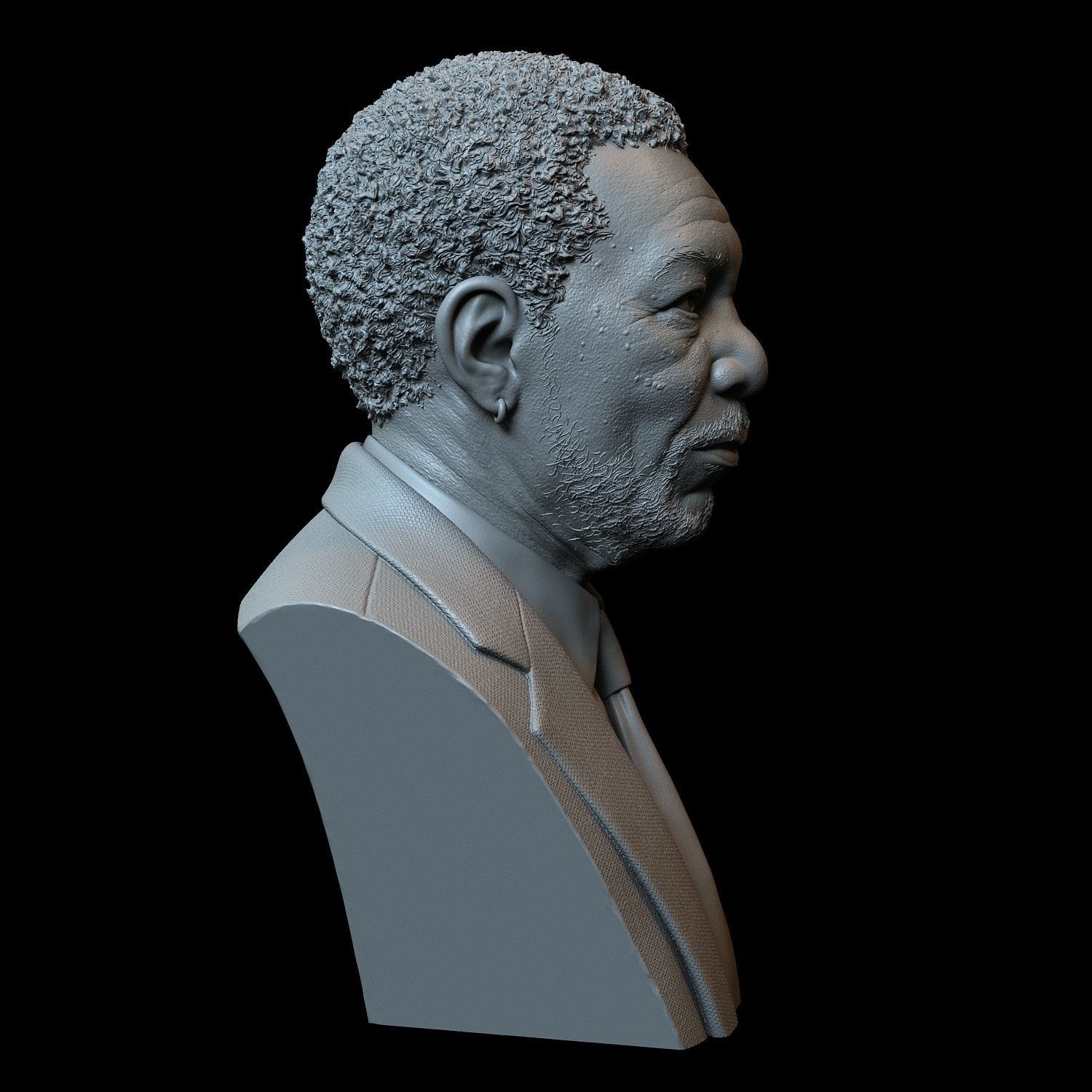 Morgan Freeman 3D print model_5