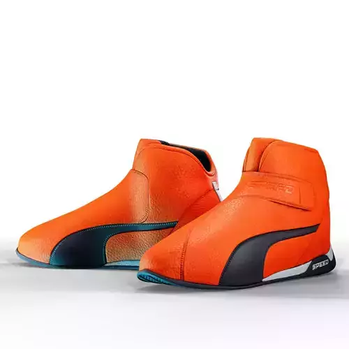 Formula 1 boots Low-poly 3D model