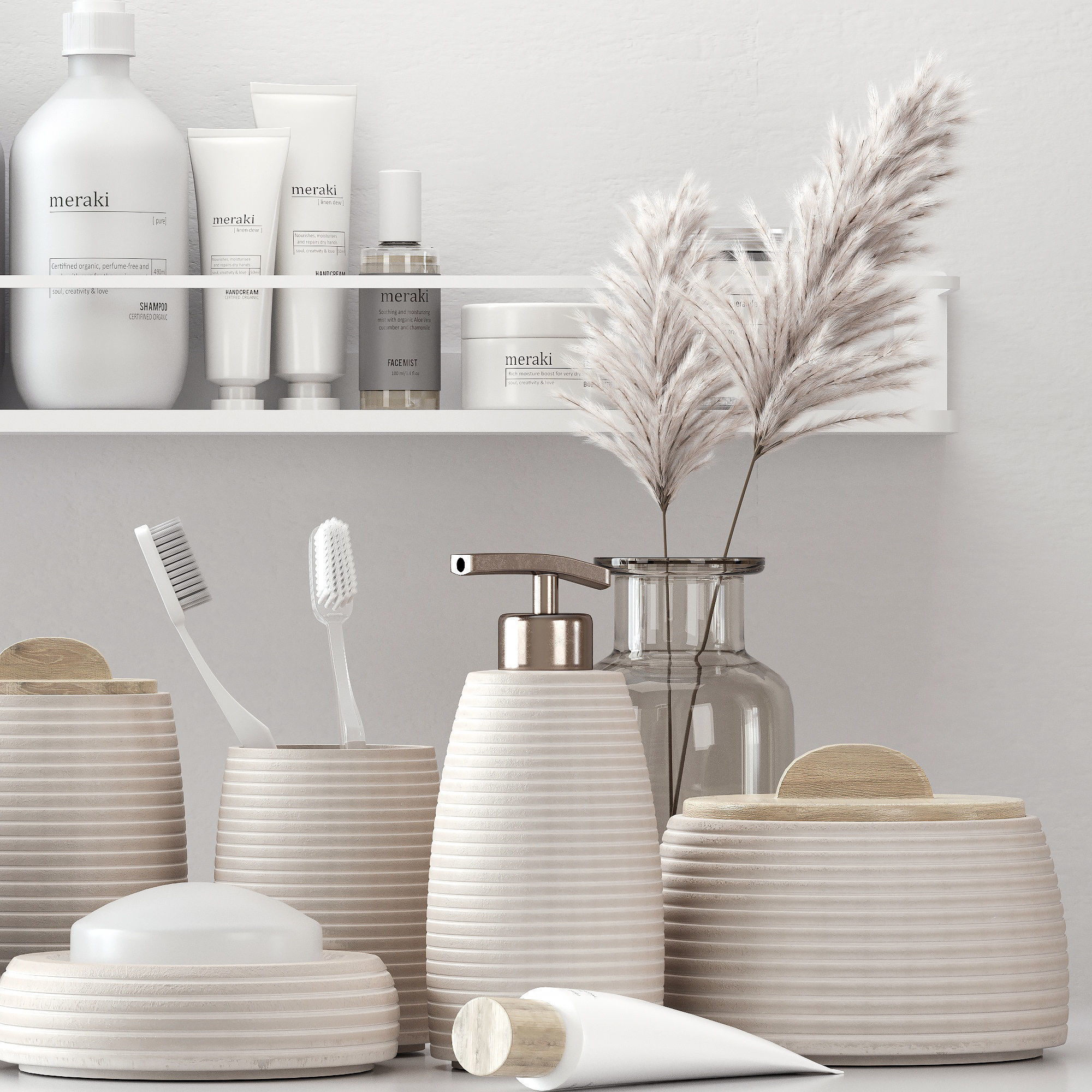 Decorative bathroom set 3D model_3